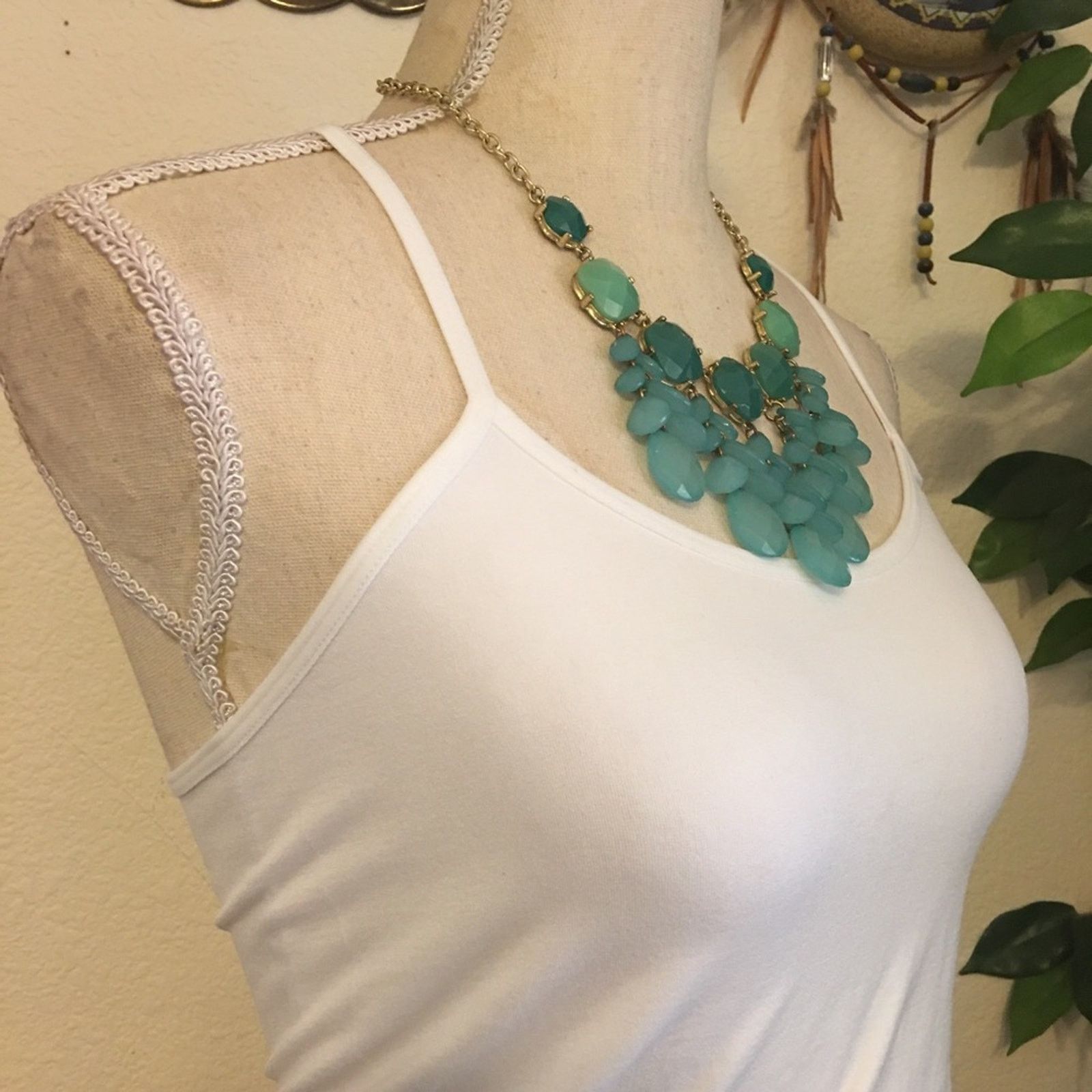 Jewelry Ocean tone faceted chandelier style necklace Size ONE SIZE - 2 Thumbnail