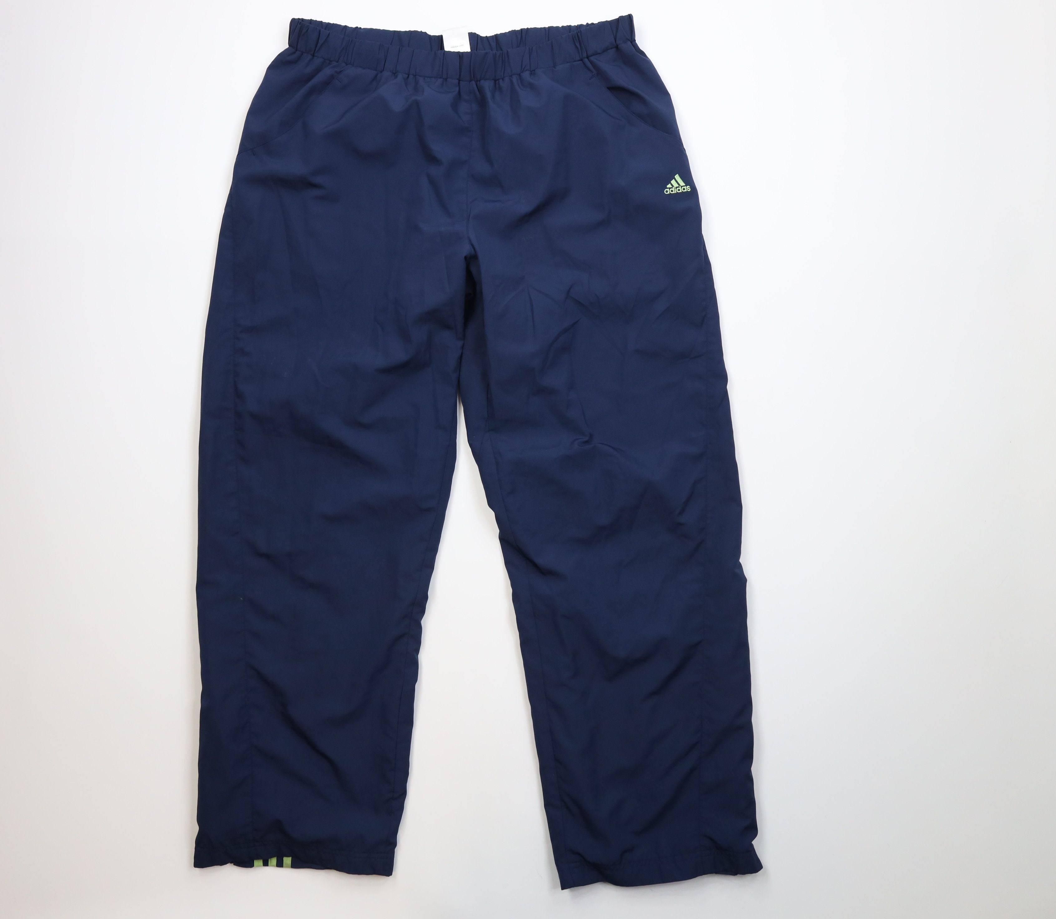 Adidas Vintage 90s Y2K Adidas Lined Wide Leg Windbreaker Pants Size 36" / US 14 / IT 50 - 1 Thumbnail