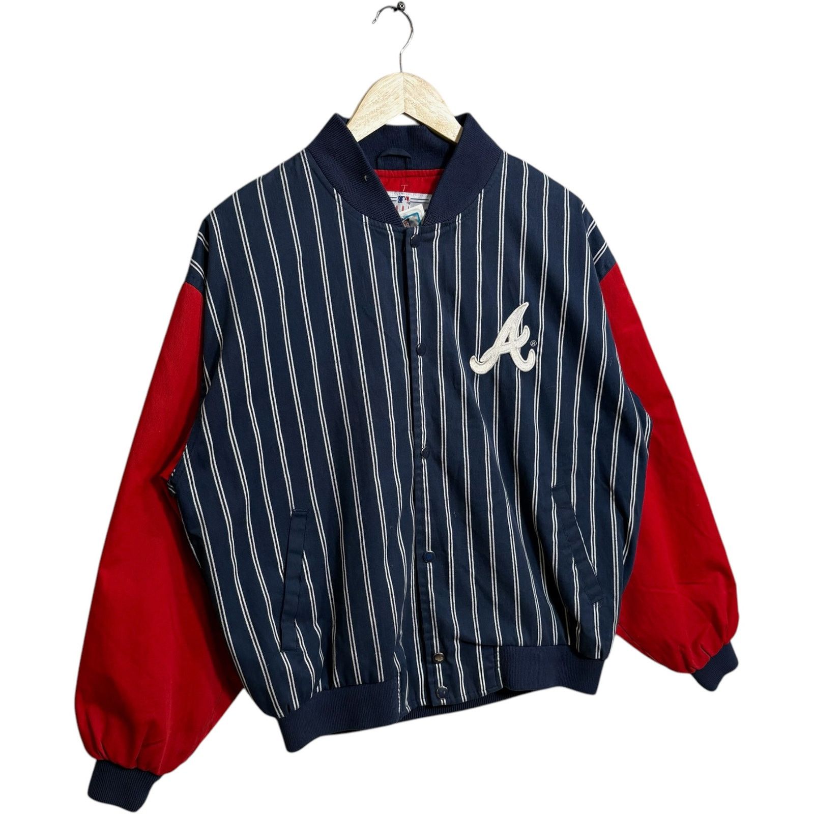 Starter Vintage Starter Atlanta Braves Striped MLB Bomber Jacket M Size US M / EU 48-50 / 2 - 4 Thumbnail