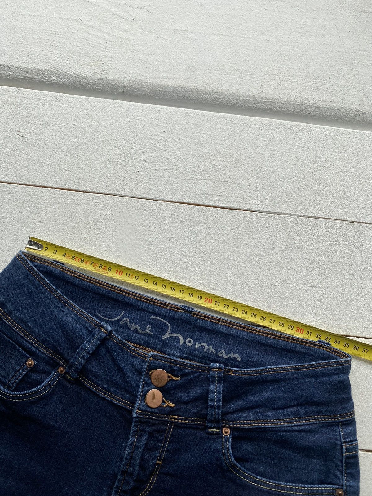 Designer Jane Norman Flare Bell Bottom Blue 28 Womens Jeans Size 28" / US 6 / IT 42 - 8 Thumbnail
