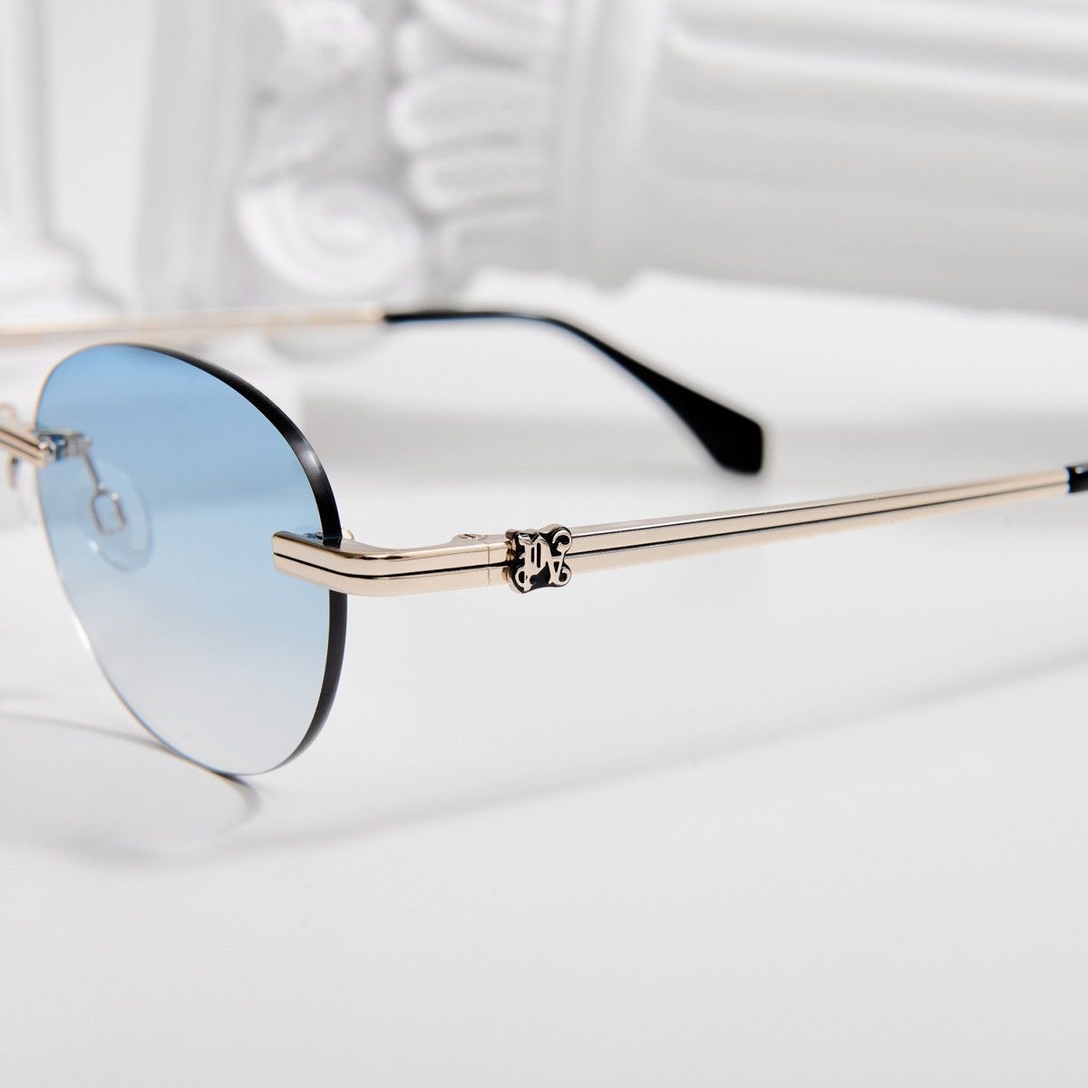 Palm Angels PALM ANGELS CRYSTAL GOLD BLUE GRADIENT SUNGLASSES Size ONE SIZE - 3 Thumbnail