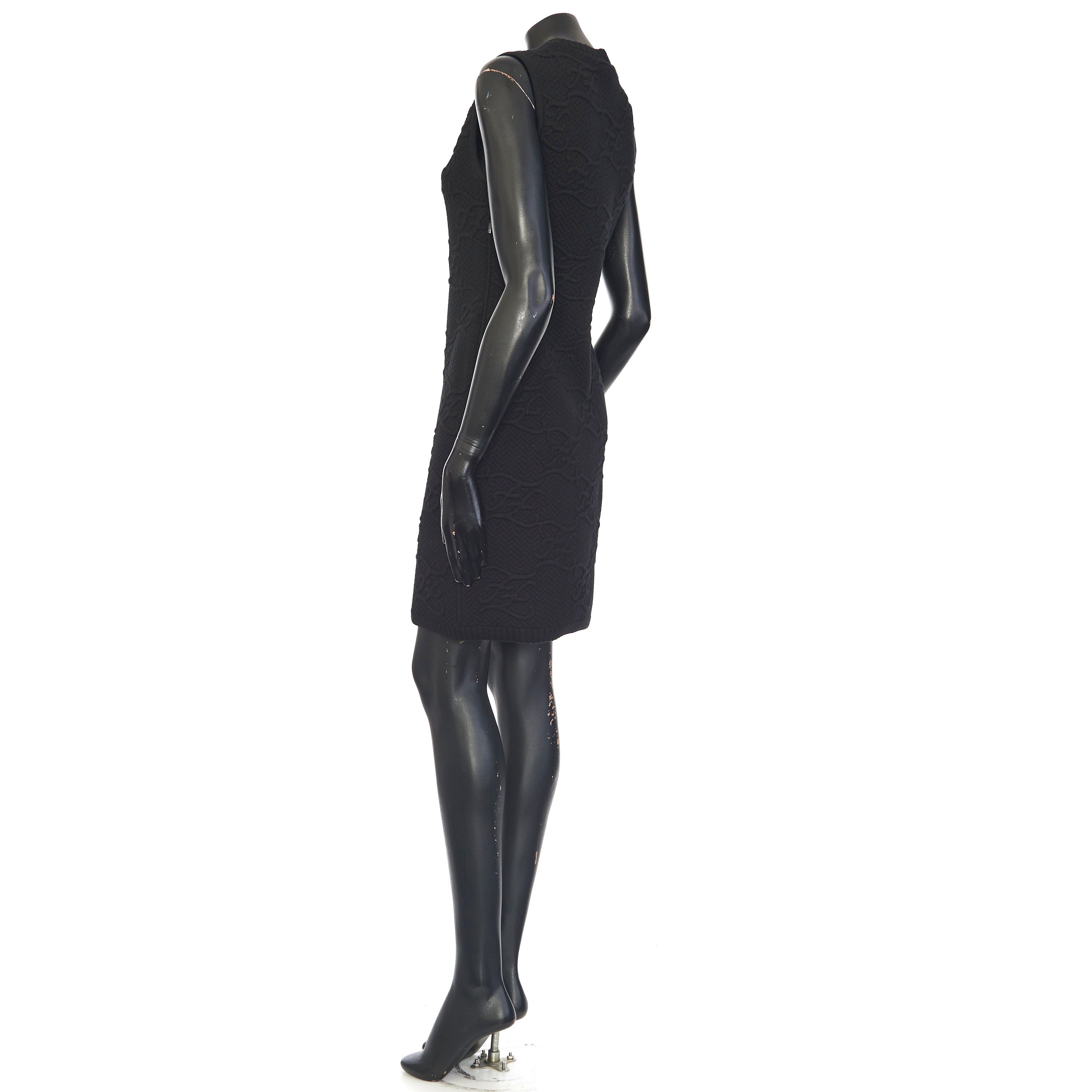 Fendi Black Sleeveless Dress With FF Karligraphy Motif Size S / US 4 / IT 40 - 7 Thumbnail