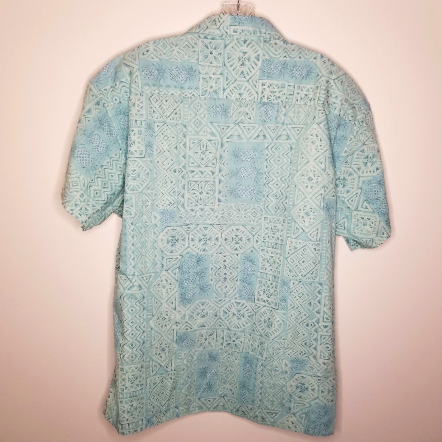 Vintage CAMPMA MODA Hawaiian Pineapple Button-Up Shirt Mens XL Green Short Sleeve Size US 36 / EU 52 - 4 Thumbnail