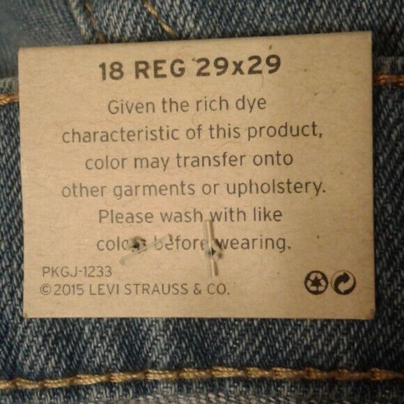 Levi's Levis 511 W29 L29 Mens 18 Reg Slim Blue Jeans Stretch Denim Size US 29 - 12 Thumbnail