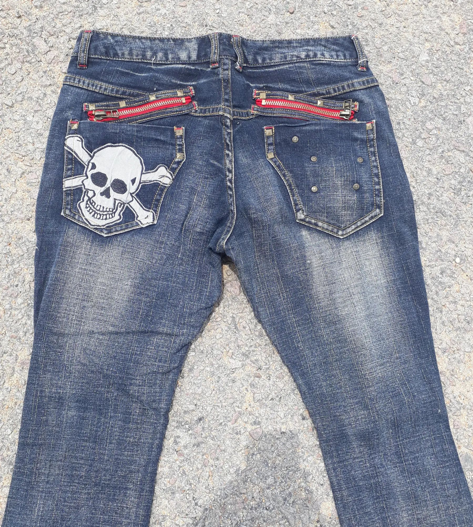 Japanese Brand 💥FINAL DROP💥FLARED 💥DENIM B.C.B.g SKULL BOOT CUT DENIM Size US 34 / EU 50 - 4 Thumbnail