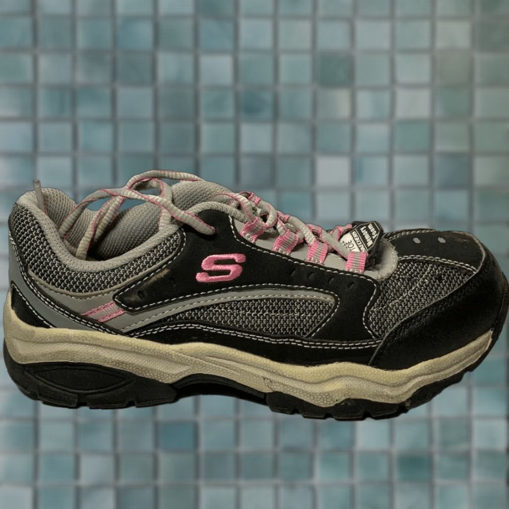SKECHERS SKECHERS Women’s Steel Toe Memory Foam Work Sneakers Size 8 Gray Pink Multicolor Sneakers Womens 8 Size US 8 / IT 38 - 1 Thumbnail