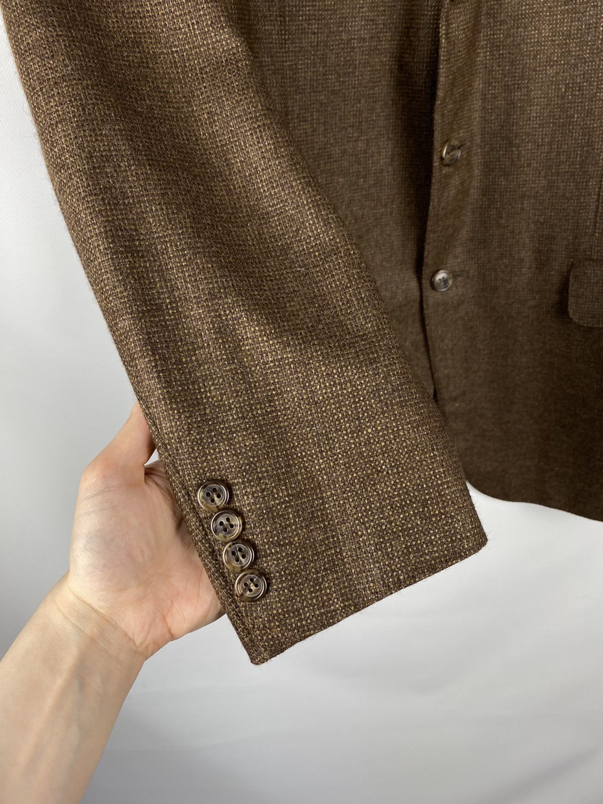 Ermenegildo Zegna Ermenegildo Zegna men’s wool / camel / silk blazer jacket Size 42R - 10 Thumbnail