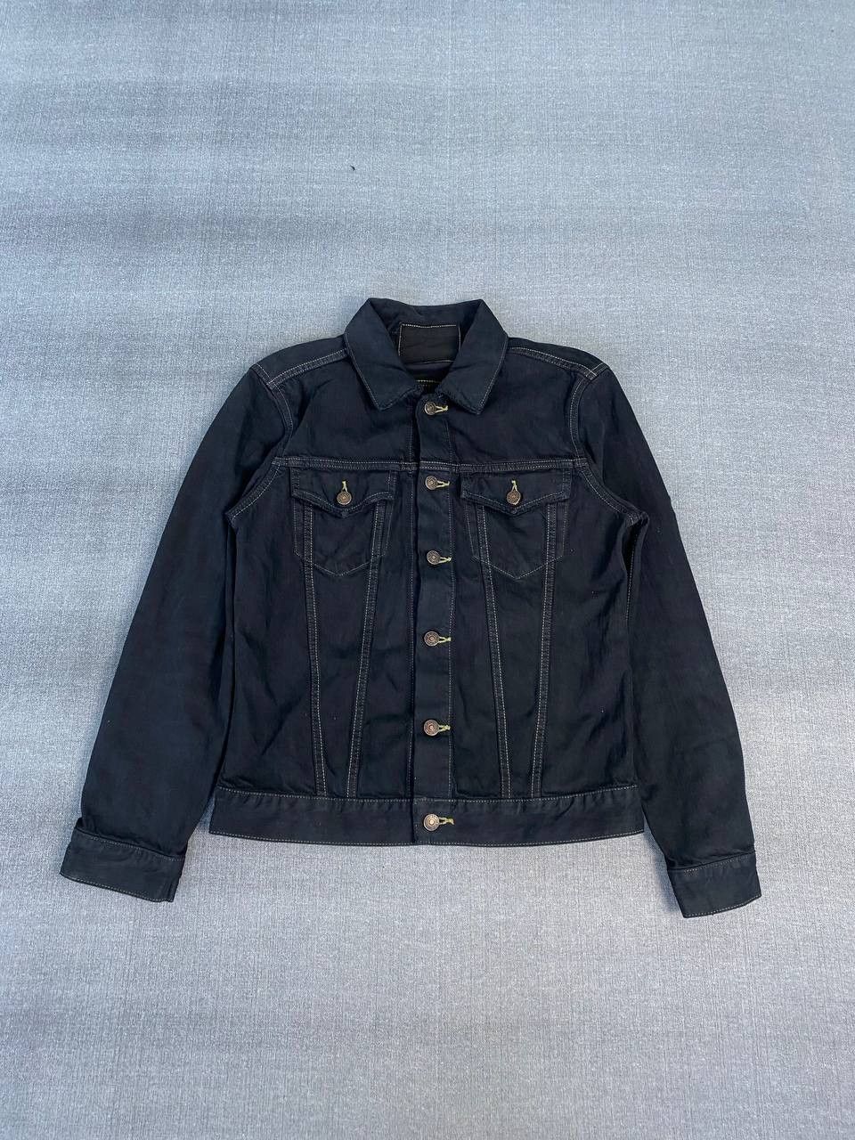 Edwin × Japanese Brand Vintage Edwin Orange Tab Trucker Jacket Jeans Size US M / EU 48-50 / 2 - 1 Thumbnail