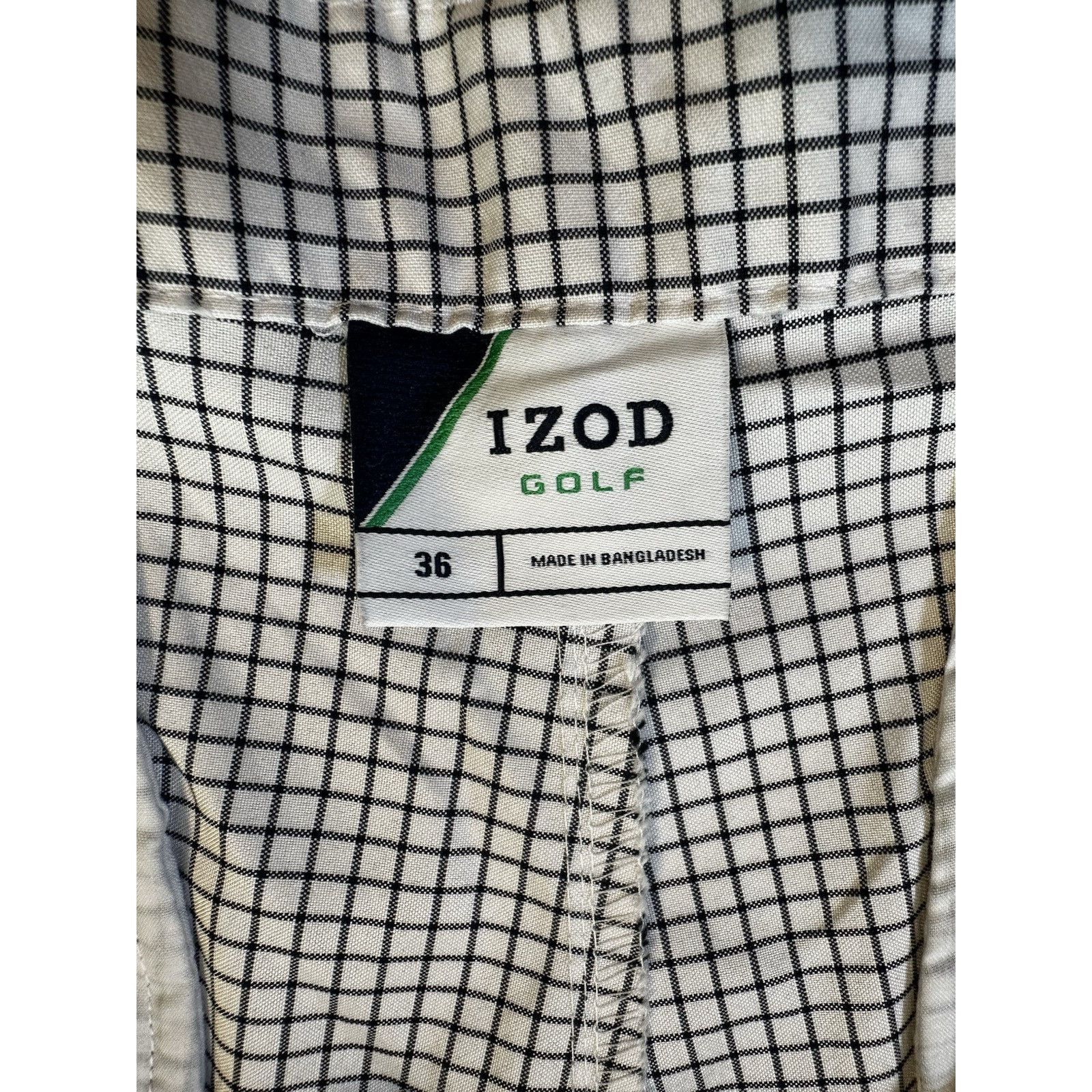 Izod Izod Golf Chino Shorts White/Black Check W36 Preppy Gorpcore Size US 36 / EU 52 - 2 Thumbnail