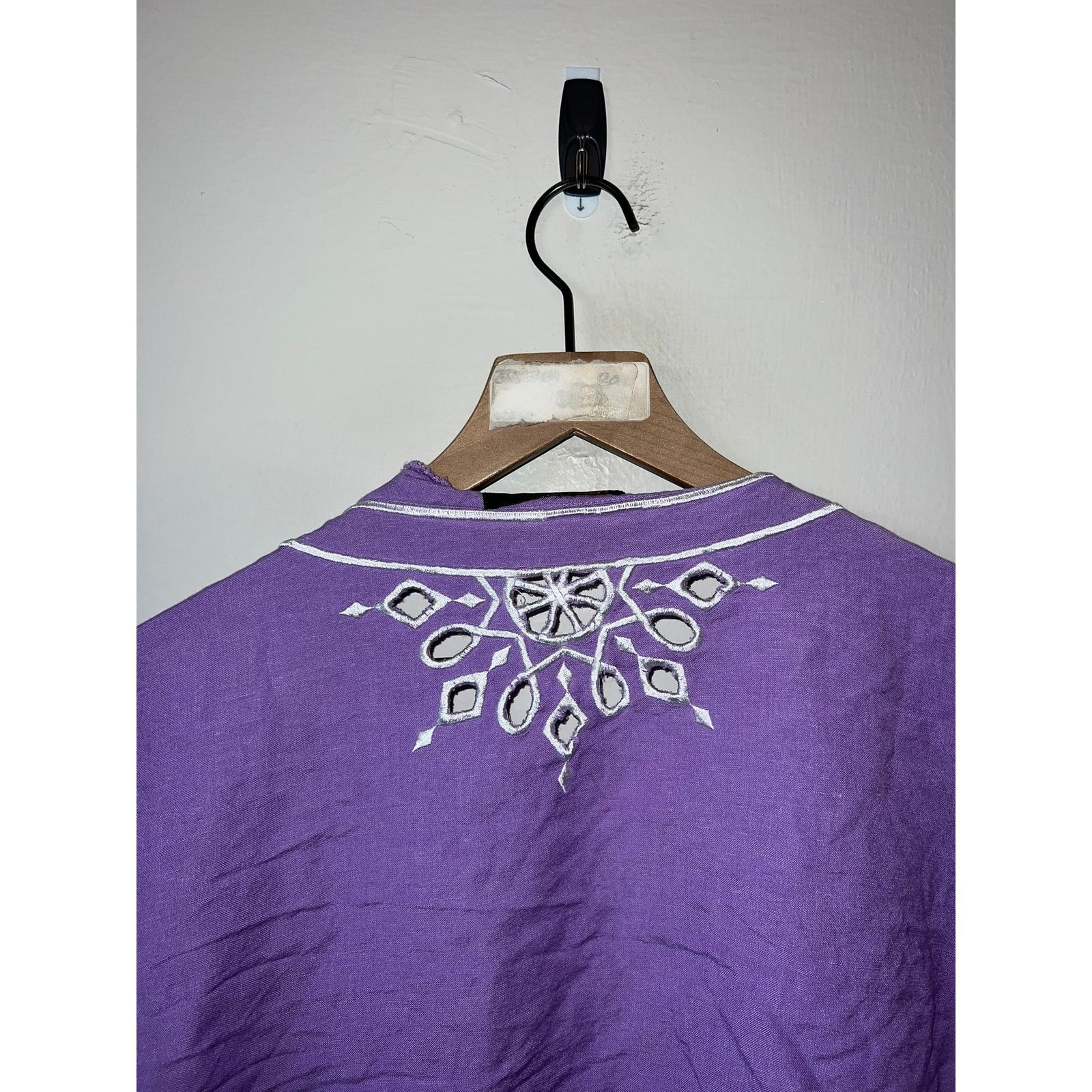 Bob Mackie Womens Vintage Bob Mackie Top Wearable Art Purple Art Large Size L / US 10 / IT 46 - 10 Thumbnail
