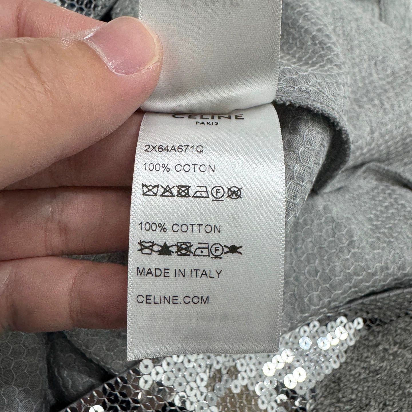 Celine Celine All-Over Sequin Print Short-Sleeve Tee M Size M / US 6-8 / IT 42-44 - 3 Thumbnail