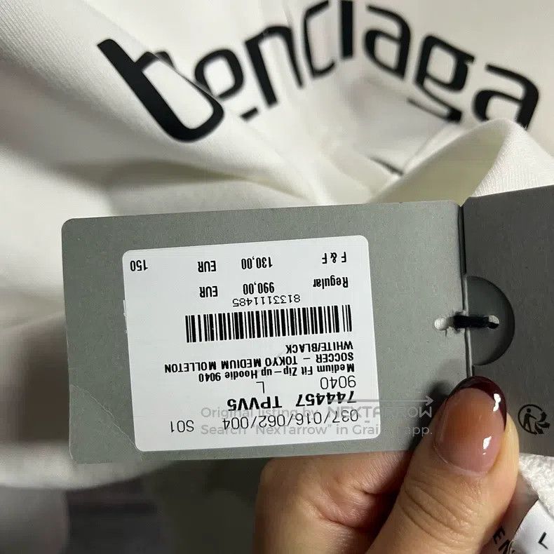 Balenciaga Balenciaga Letter and Number Print Hooded Zip Up Long Slee Size US L / EU 52-54 / 3 - 5 Thumbnail