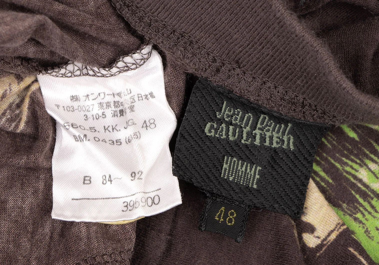 Jean Paul Gaultier Native Print Contrast T-Shirt in Brown Green Pink Size US M / EU 48-50 / 2 - 12 Thumbnail