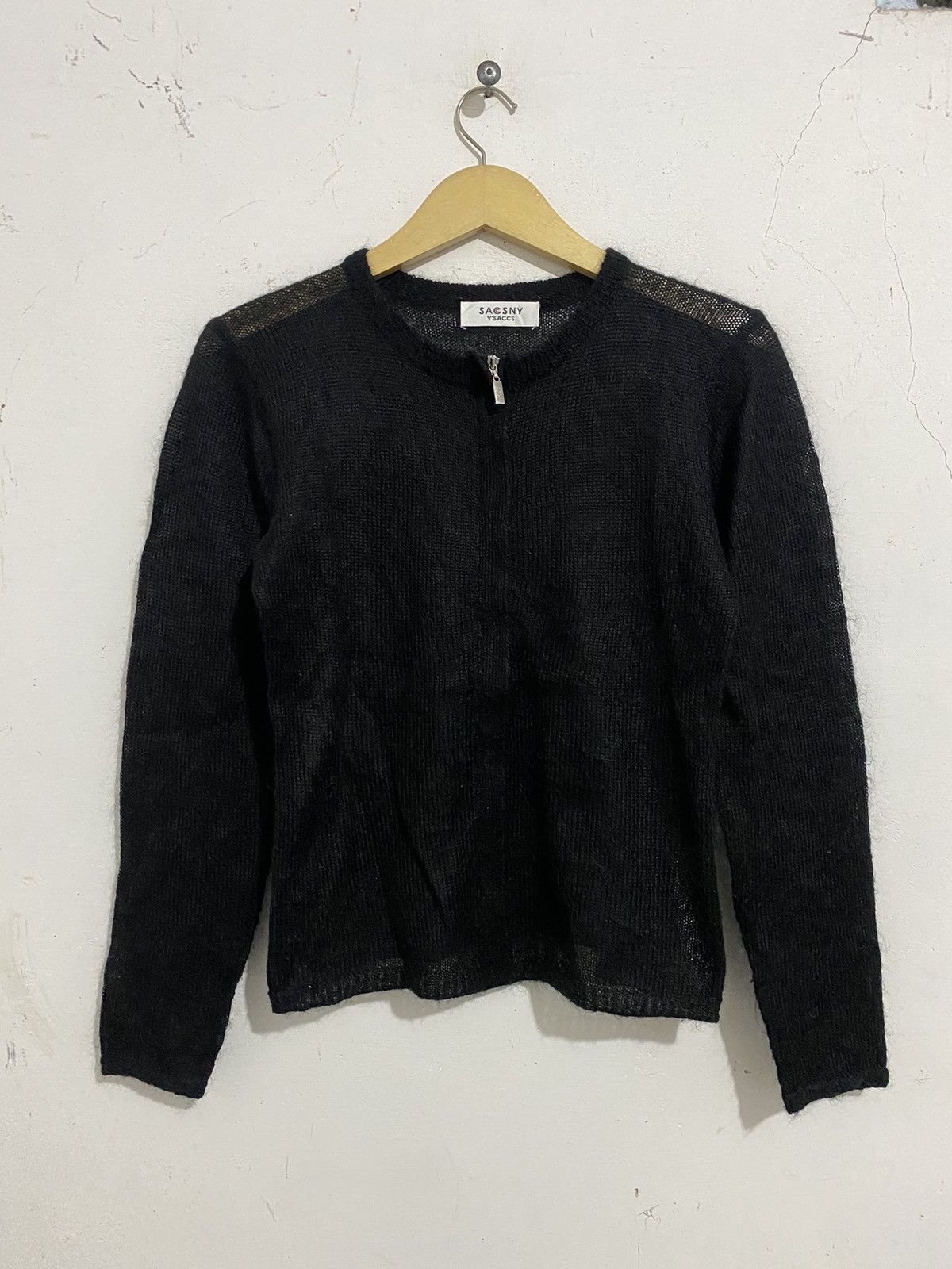 image of Yohji Yamamoto x YS For Men Yamamoto Y'sacca Japanese Yohjiyamamoto Knitted Zipper in Black (Size S