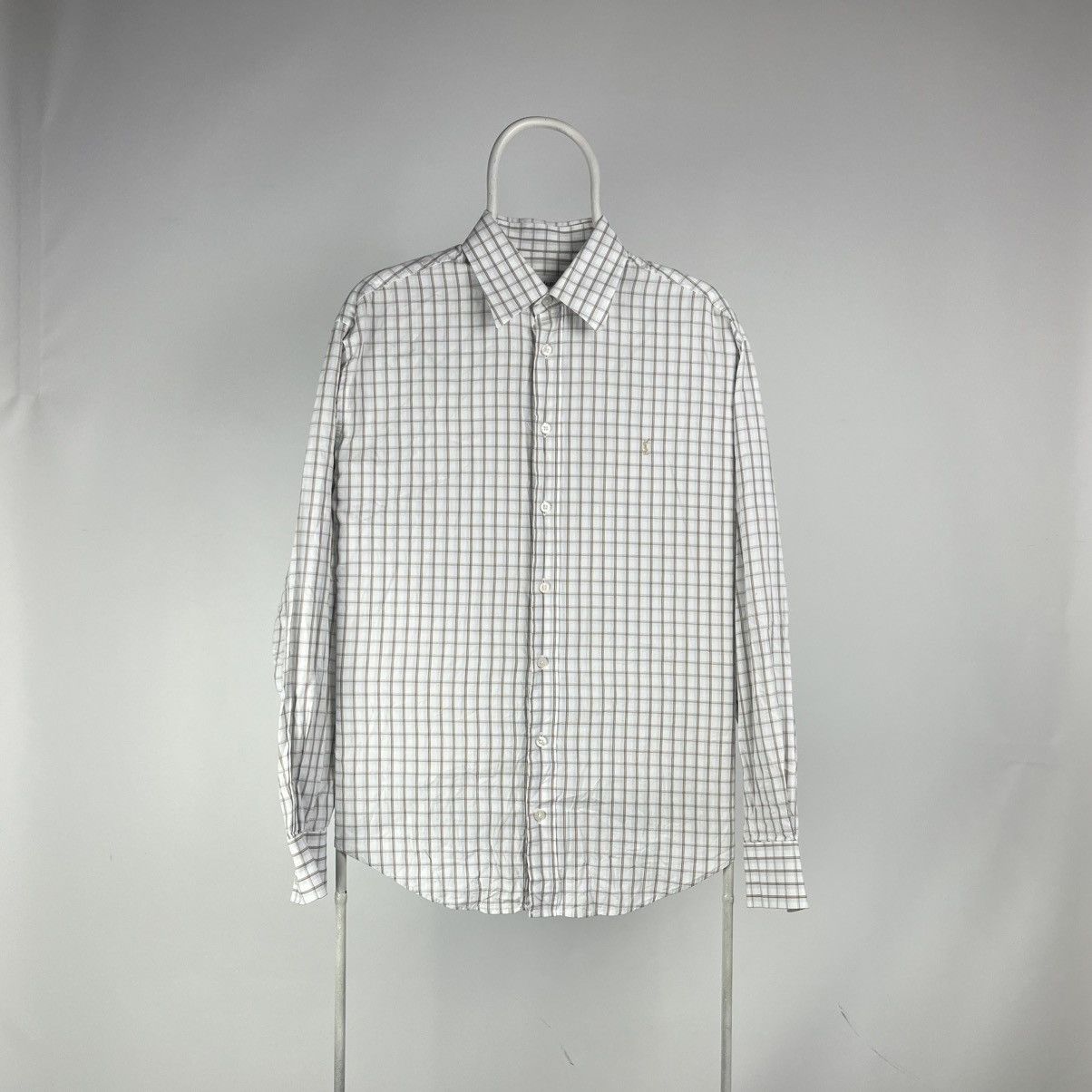 Yves Saint Laurent Yves saint laurent shirt formal classic nova check size XL Size US XL / EU 56 / 4 - 1 Thumbnail