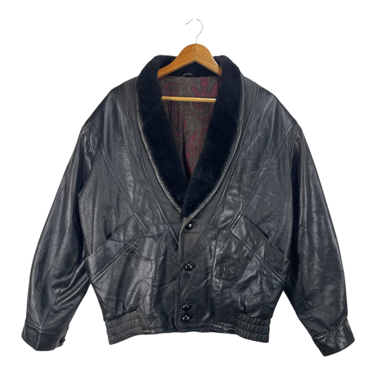 Lanvin Vintage Lanvin Studio Collared Fur Leather Jacket Size US L / EU 52-54 / 3 - 1 Thumbnail