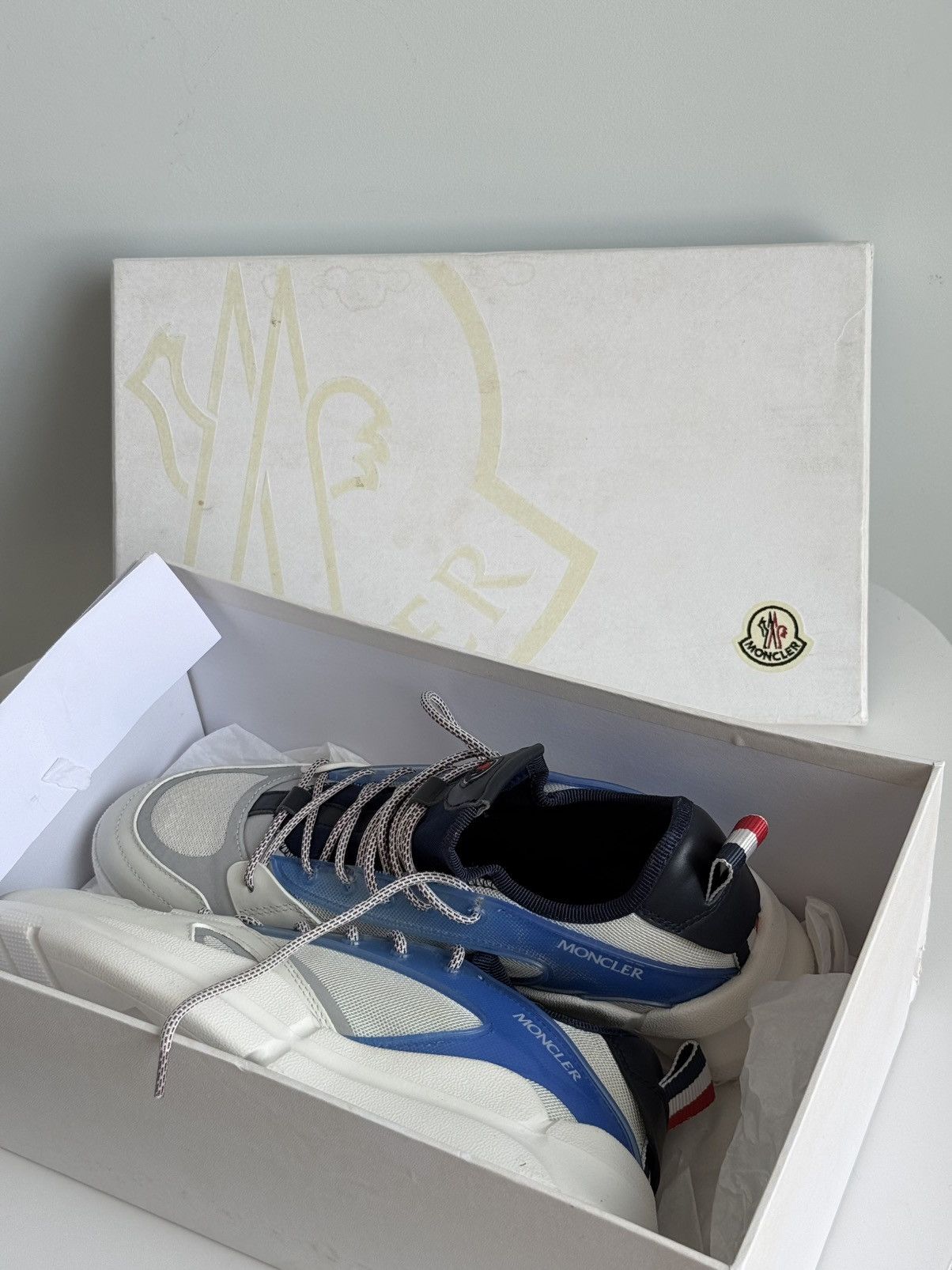 Moncler Moncler Anakin Sneakers Trevor Scarpa White Chunky Sneakers Size US 10 / EU 43 - 4 Thumbnail