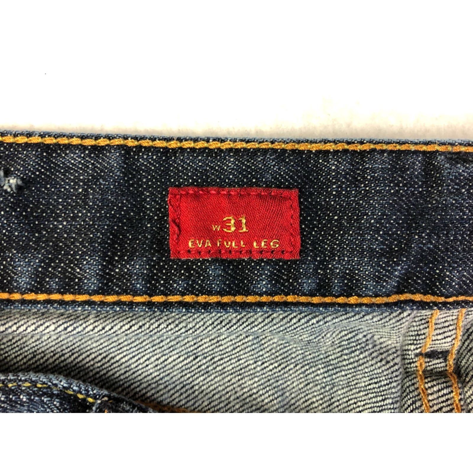 Denime X2 Jeans Eva Full Leg Womens Size 8S 31x28 Measured Blue Denim Jeans - Regular, Mid Rise, Zip, Denim, 8S, 31 Inseam, 28 Inseam, Distressed: No Size 30" / US 8 / IT 44 - 4 Thumbnail