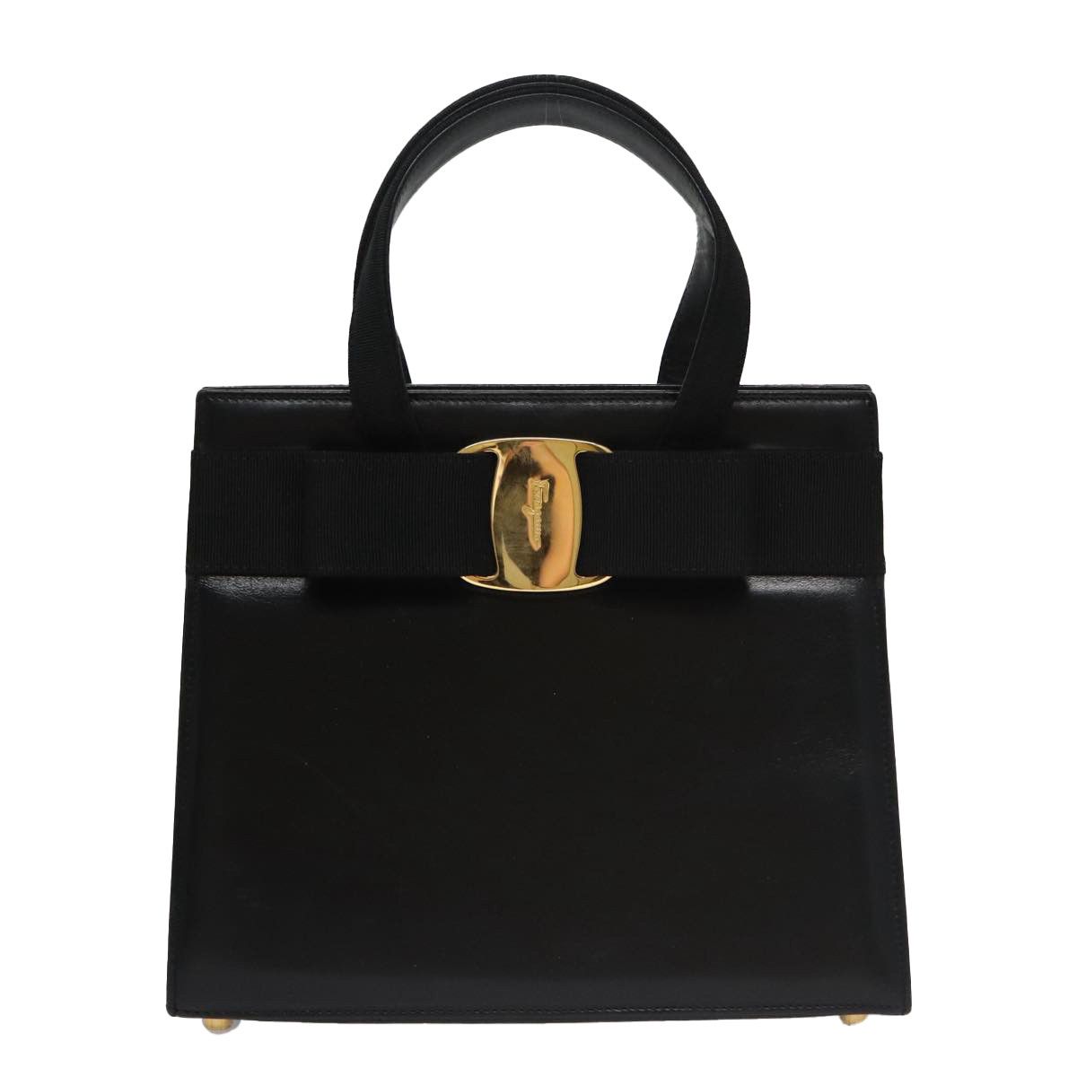 Salvatore Ferragamo Vara Black Leather Handbag (Pre-Owned) Size ONE SIZE - 1 Thumbnail