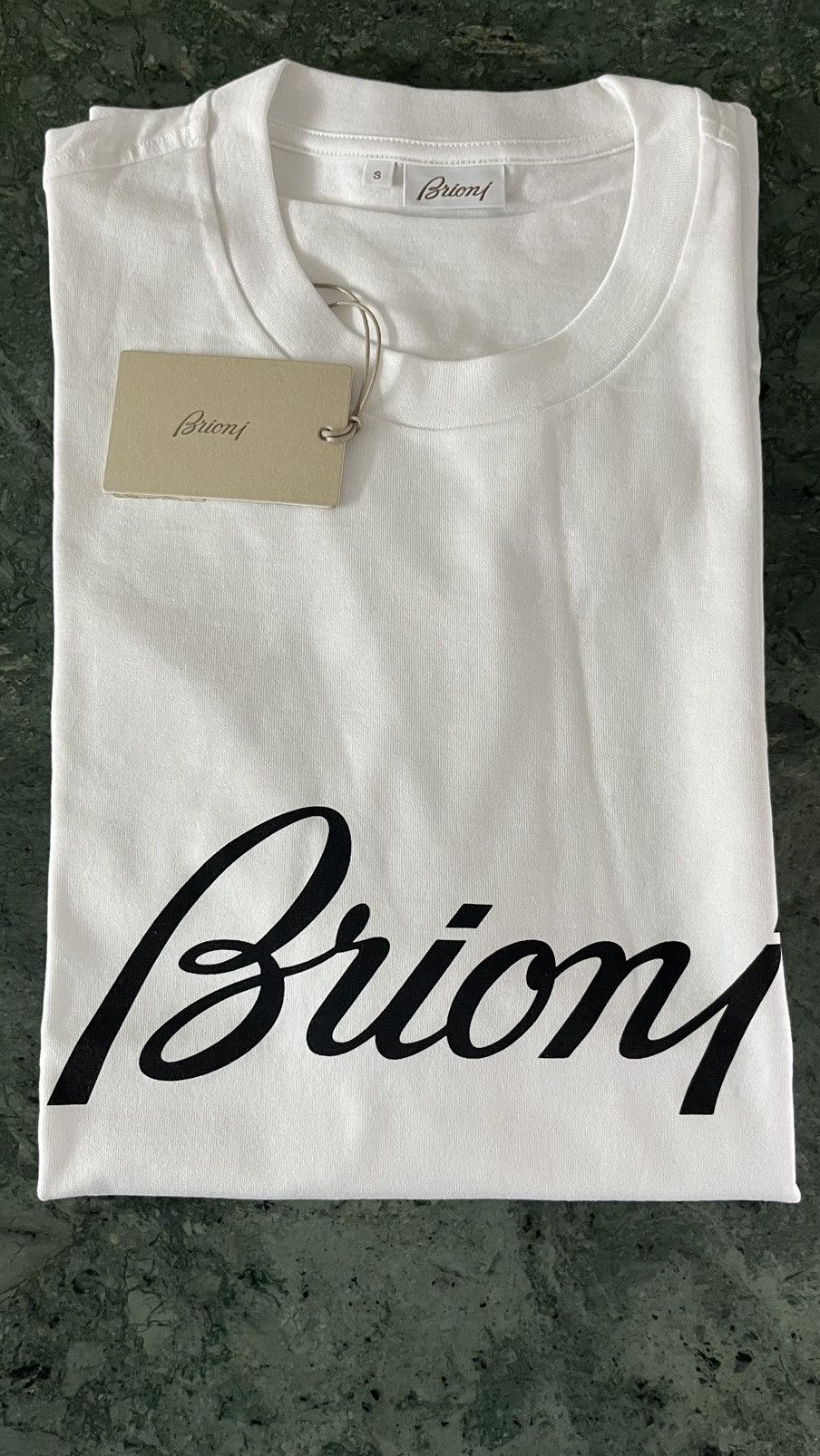 Brioni Brioni Big logo tshirt with brand patch Size US S / EU 44-46 / 1 - 9 Thumbnail