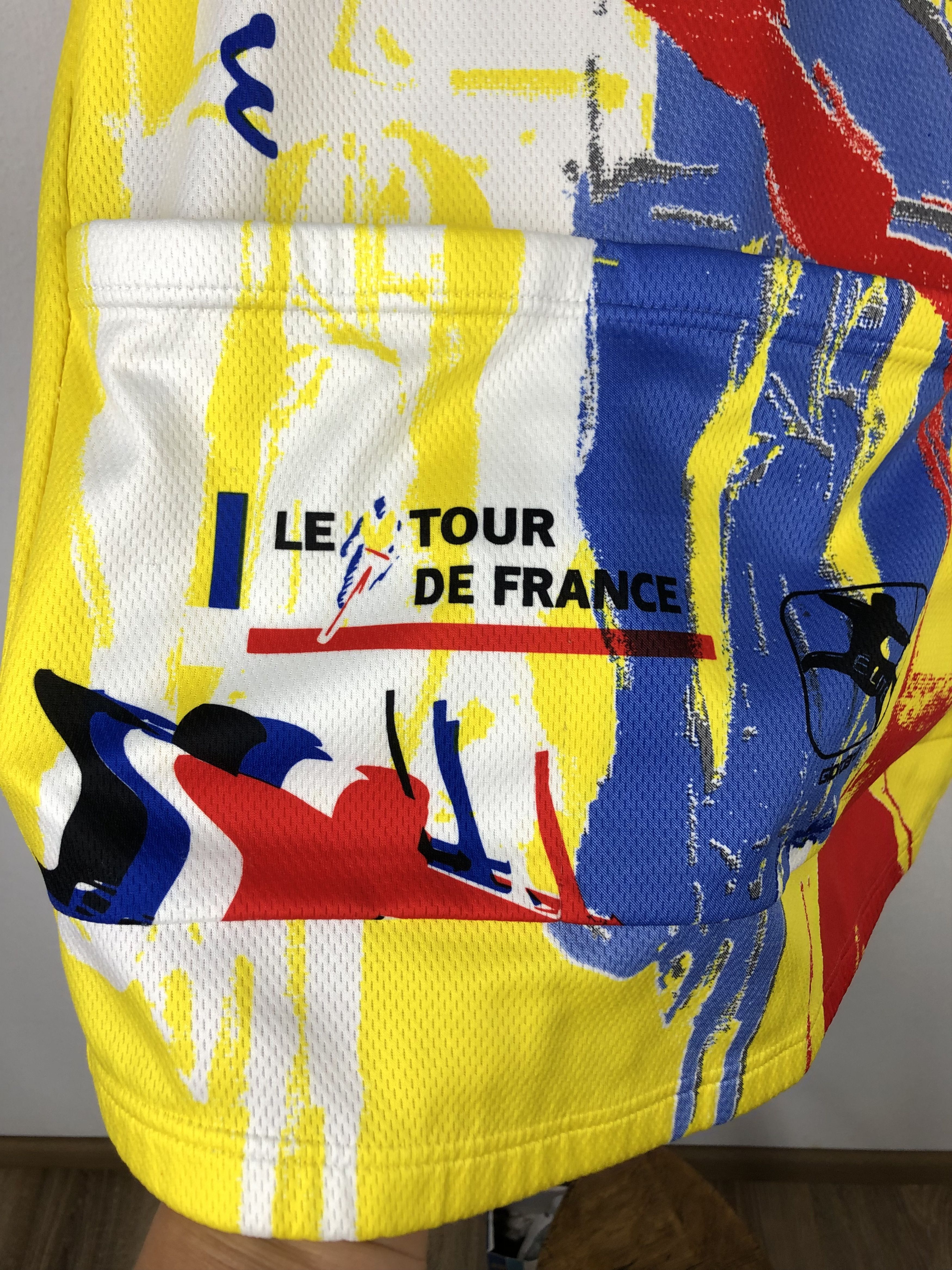 Vintage Vintage Giordana Tour De France Cycling Jersey Yellow Shirt Size US L / EU 52-54 / 3 - 11 Thumbnail