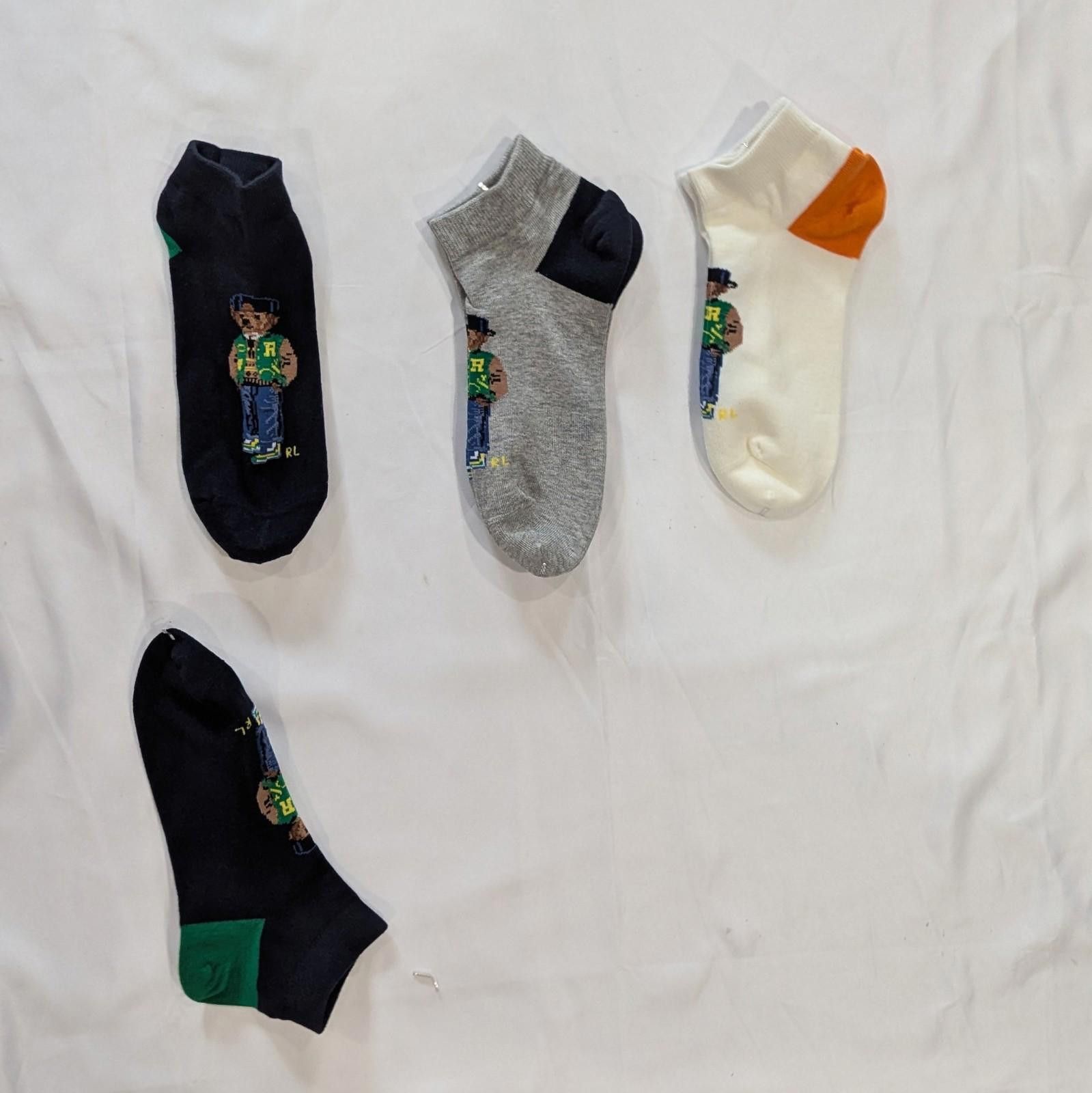 Polo Ralph Lauren Ralph Lauren Bear Ankle Socks 3-Pack Multi-Color Size 39-42 Size ONE SIZE - 2 Thumbnail