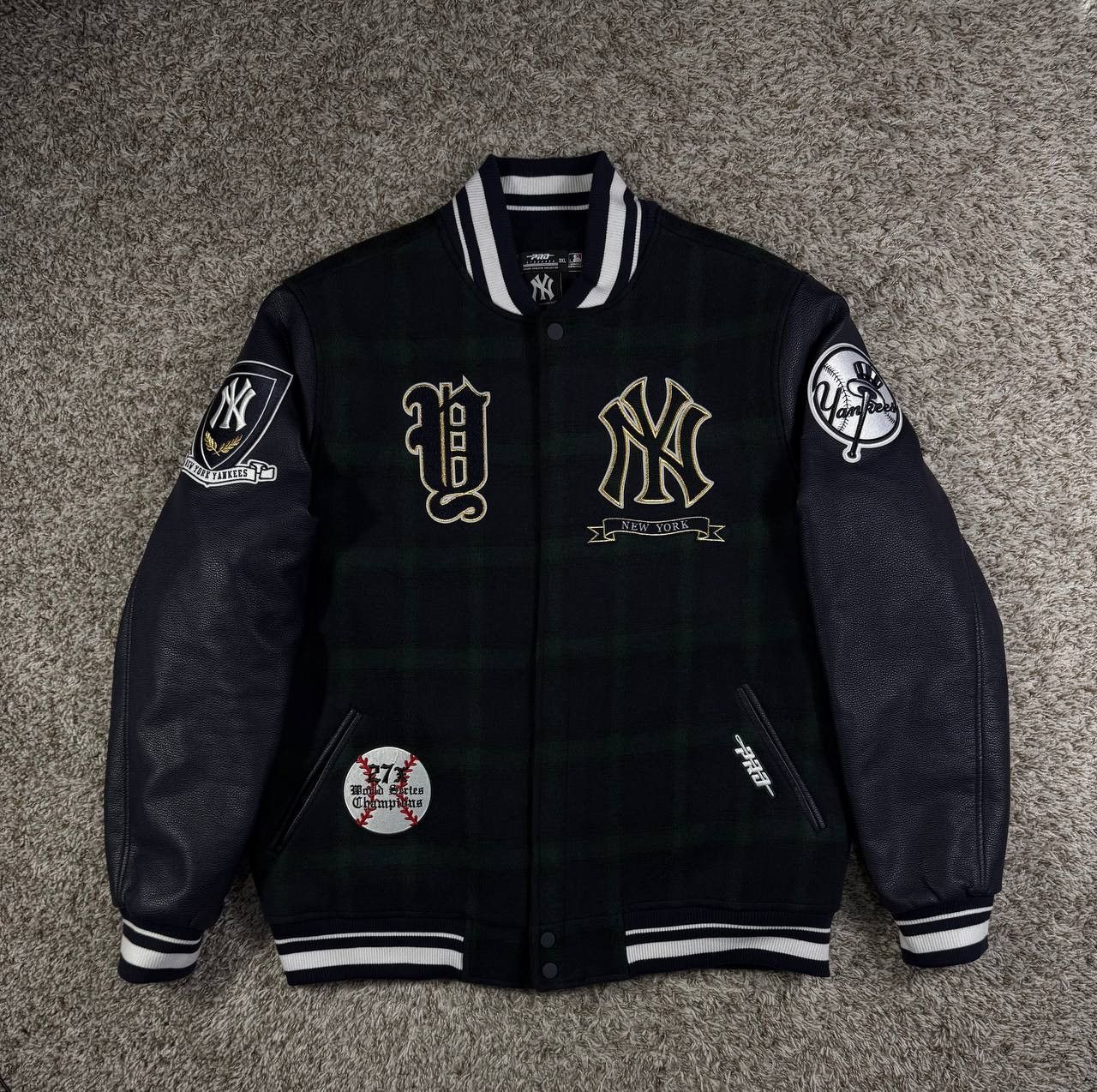 Pro Standard Pro Standard New York Yankees Plaid Varsity Jacket Size 3XL Size US XXL / EU 58 / 5 - 1 Thumbnail