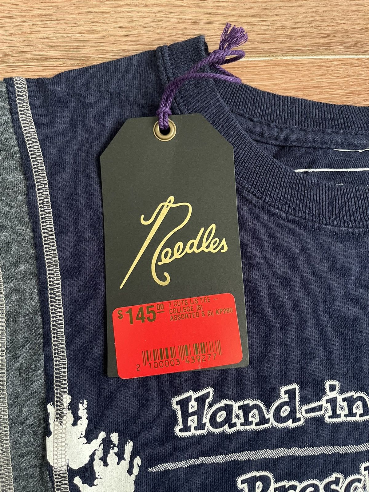 Needles 7 Cut College Long Sleeve Tee Size US S / EU 44-46 / 1 - 7 Thumbnail