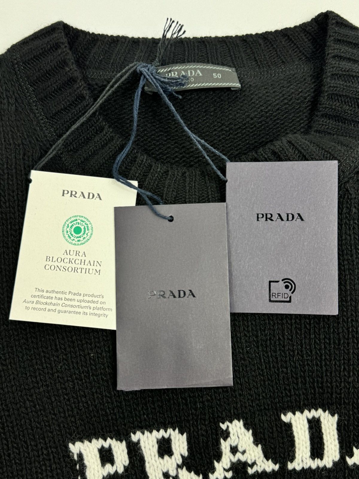 Prada LOGO KNIT JUMPER Size US L / EU 52-54 / 3 - 4 Thumbnail