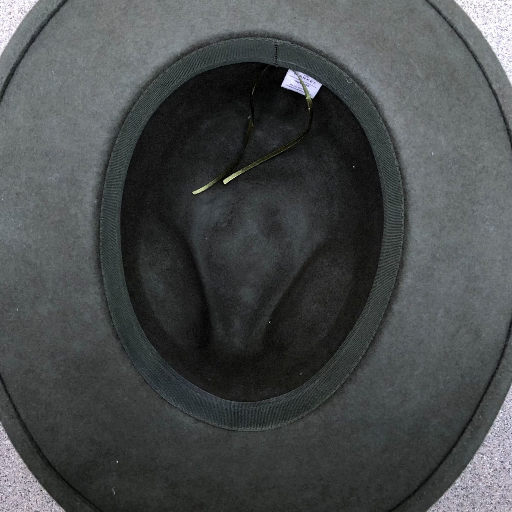 Market MELROSE AND MARKET Ranger Fedora Hat Women's One Size Felt Green Cap Size ONE SIZE - 5 Thumbnail