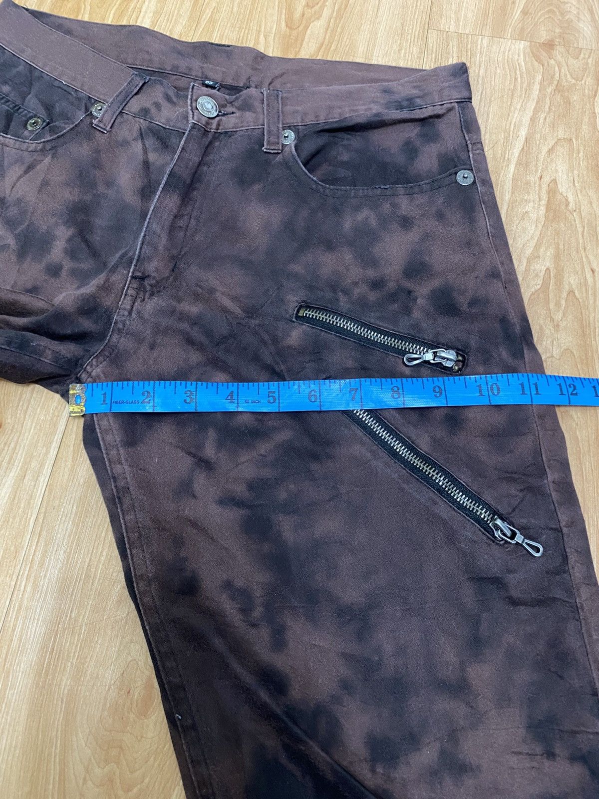 Japanese Brand Acid wash punk design Japanese brand very rare Size US 30 / EU 46 - 10 Thumbnail