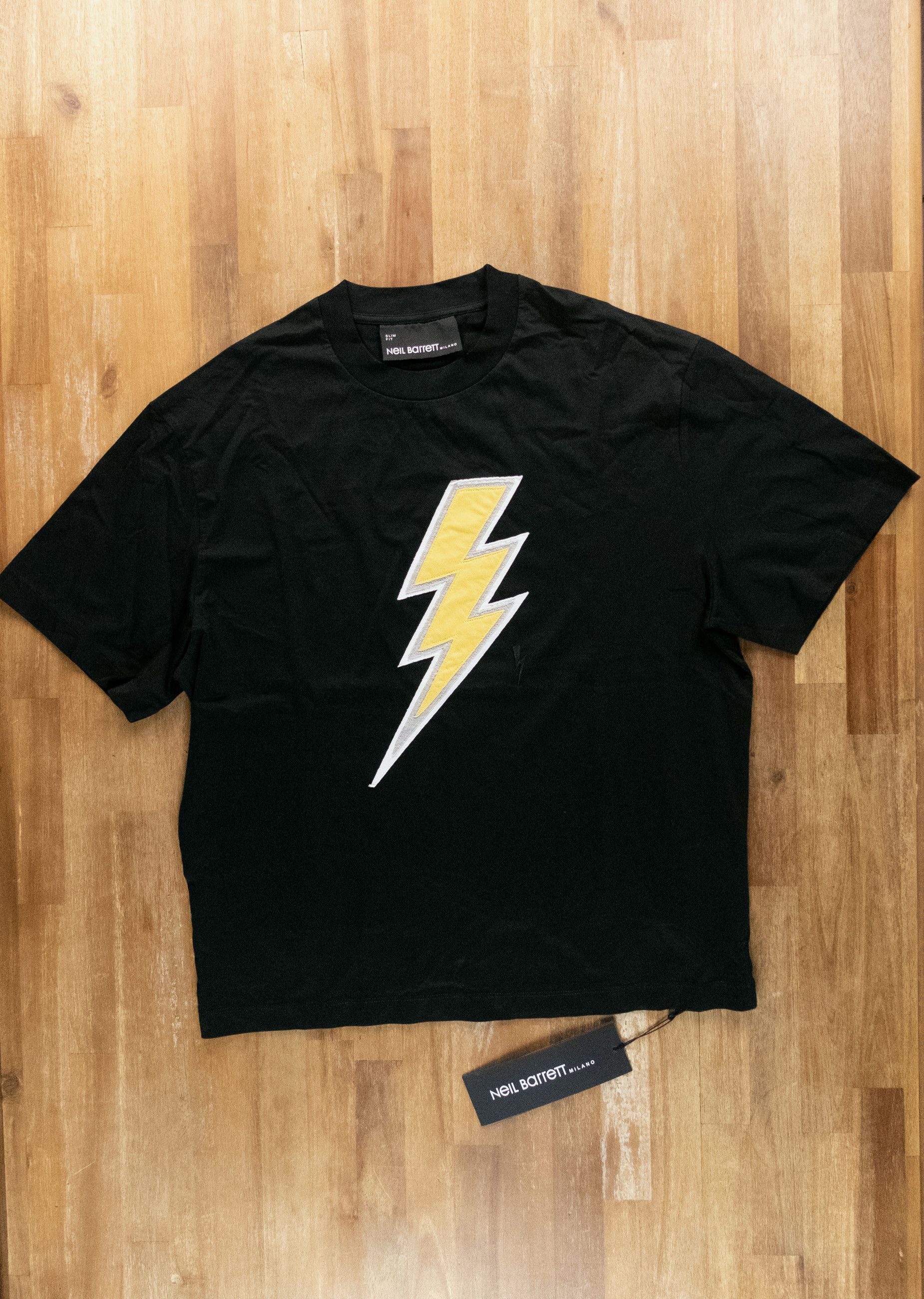 Neil Barrett NEIL BARRETT black Thunderbolt embroidered t-shirt Medium Size US M / EU 48-50 / 2 - 3 Thumbnail