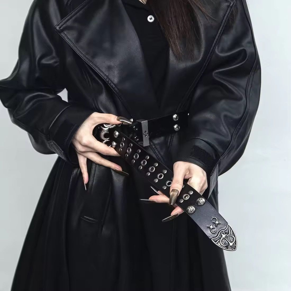 Japanese Brand Gothic Rivet Punk Belt Size ONE SIZE - 2 Thumbnail