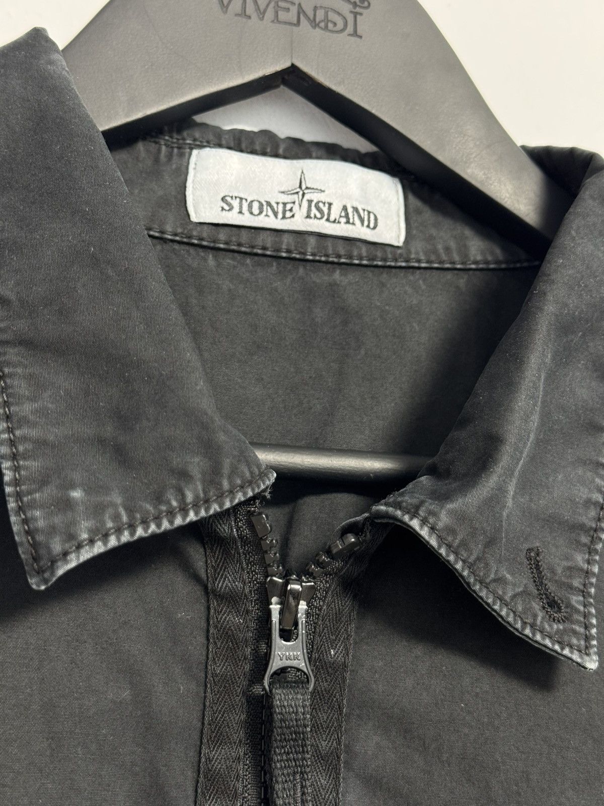 Stone Island Stone Island Vintage Overshirt Jacket Black Full Zip Compass Size US XXL / EU 58 / 5 - 10 Thumbnail