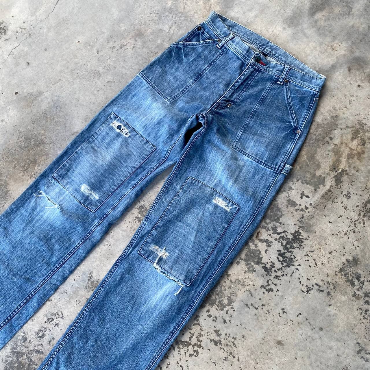 Polo Ralph Lauren × RRL Ralph Lauren VINTAGE POLO RALPH LAUREN DOUBLE KNEE CARPENTER DISTRESSED Size US 28 / EU 44 - 7 Thumbnail