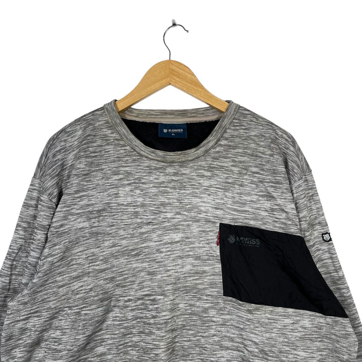 K-Swiss K-Swiss Tech Pocket Long Sleeve Tee Grey Melange Utility Size US XXL / EU 58 / 5 - 2 Thumbnail