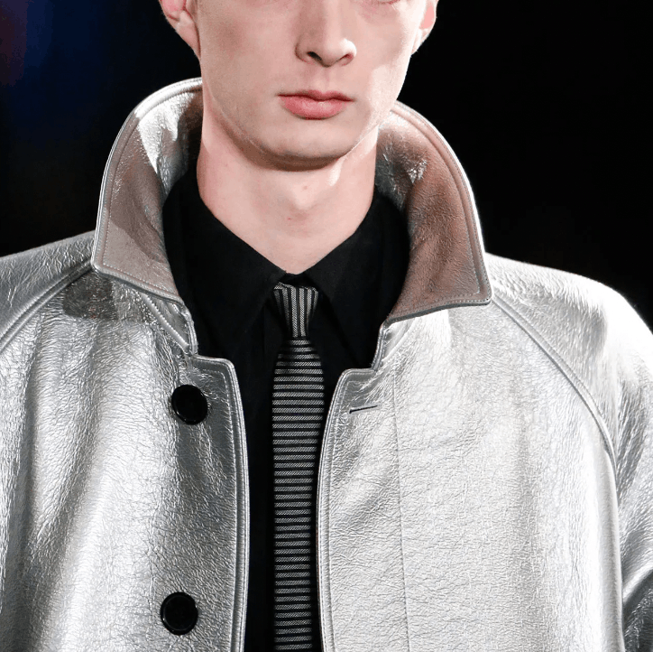 Saint Laurent Paris Fall 2015 Silver Metallic Jacket Men's Size US M / EU 48-50 / 2 - 4 Thumbnail
