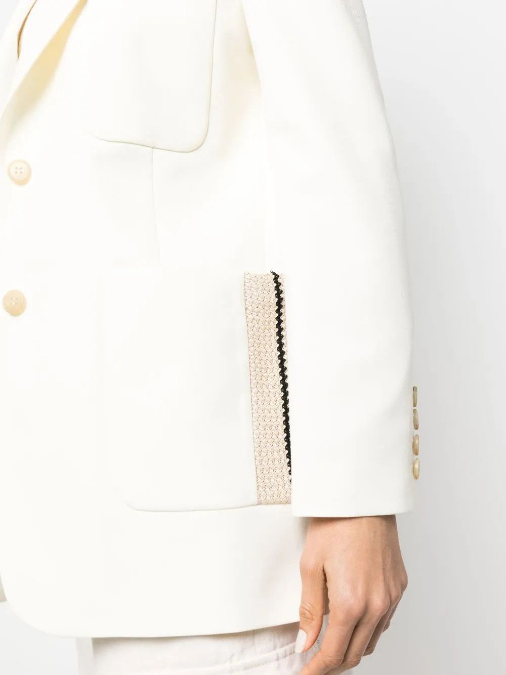 Palm Angels o1y1125 Blazer in Ivory Size S / US 4 / IT 40 - 2 Thumbnail