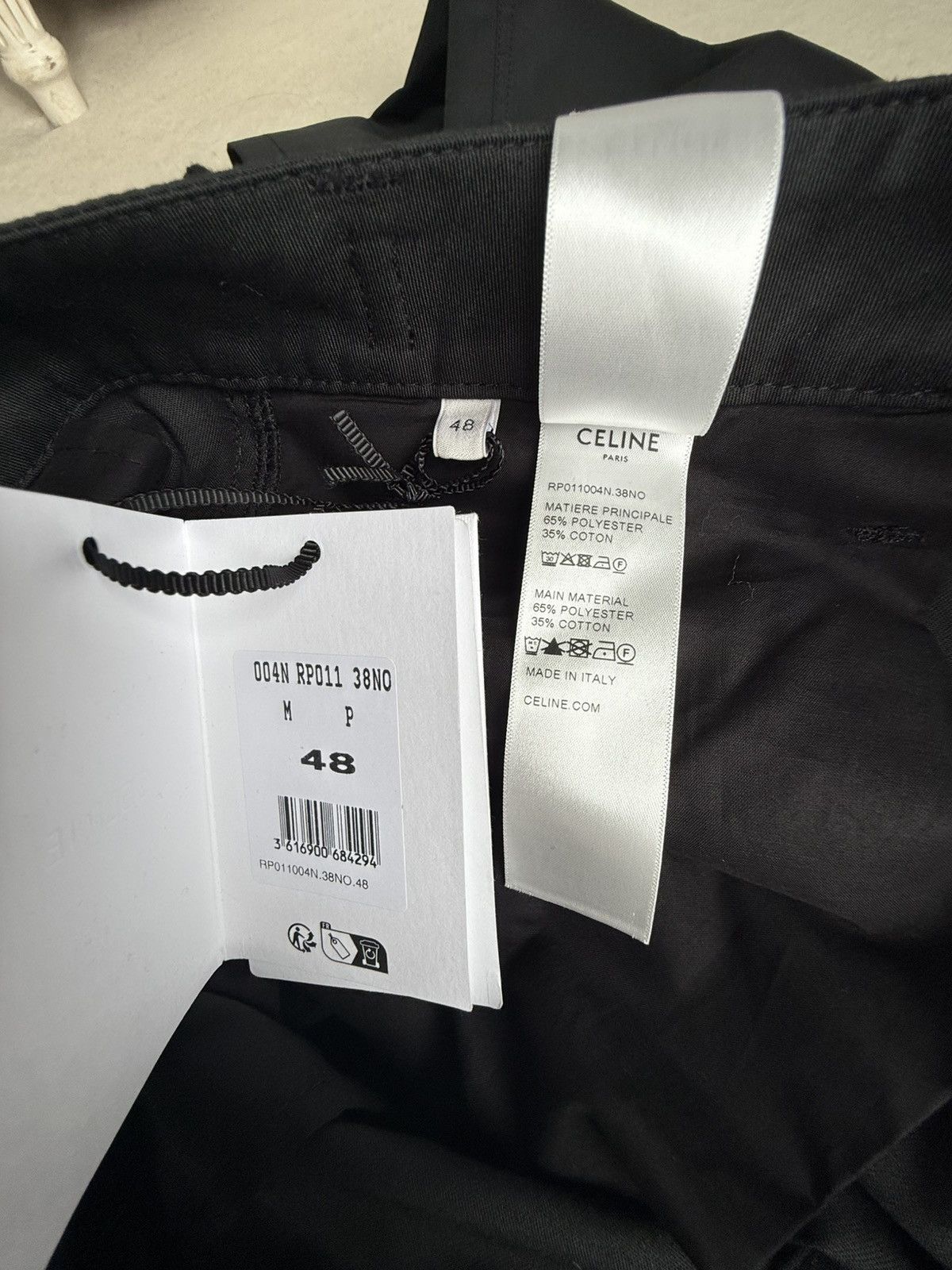 Celine $1.5k Celine logo black cargo pants jeans Hedi Slimane 48 Size US 32 / EU 48 - 24 Thumbnail