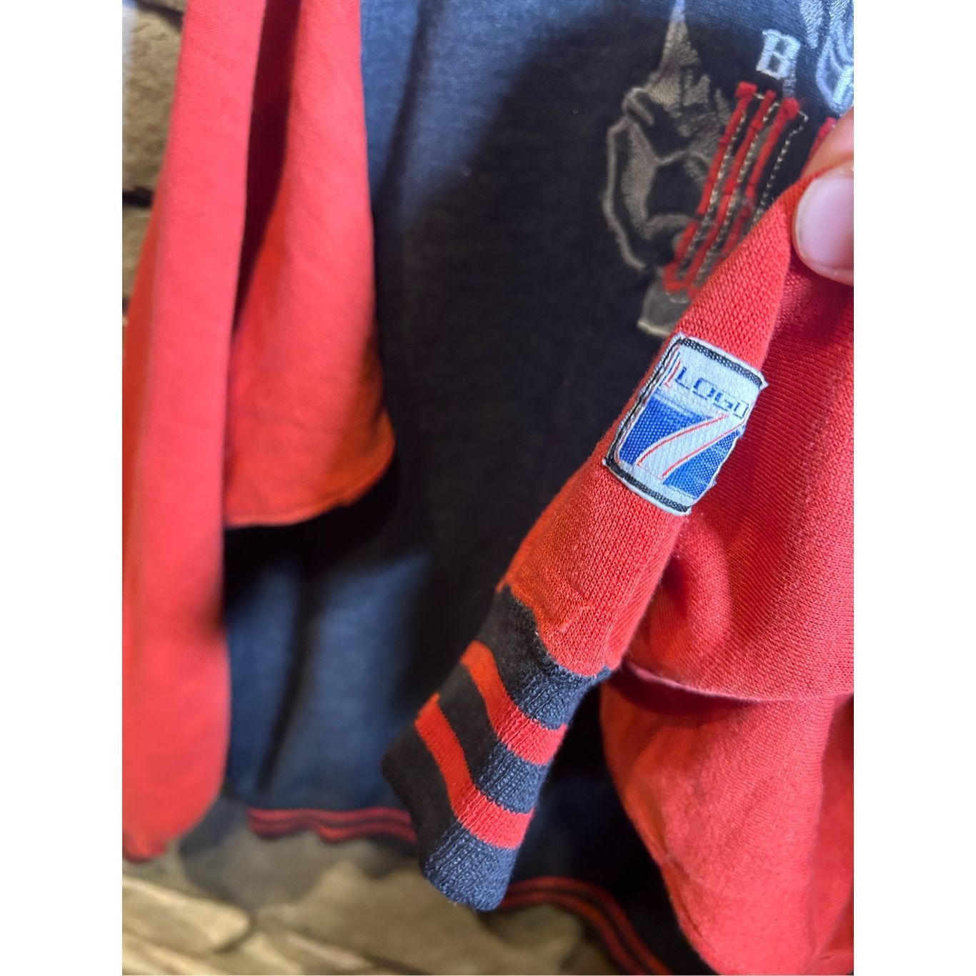 Logo 7 Vintage 1990 Wisconsin Badgers logo seven athletics black re Size US M / EU 48-50 / 2 - 7 Thumbnail