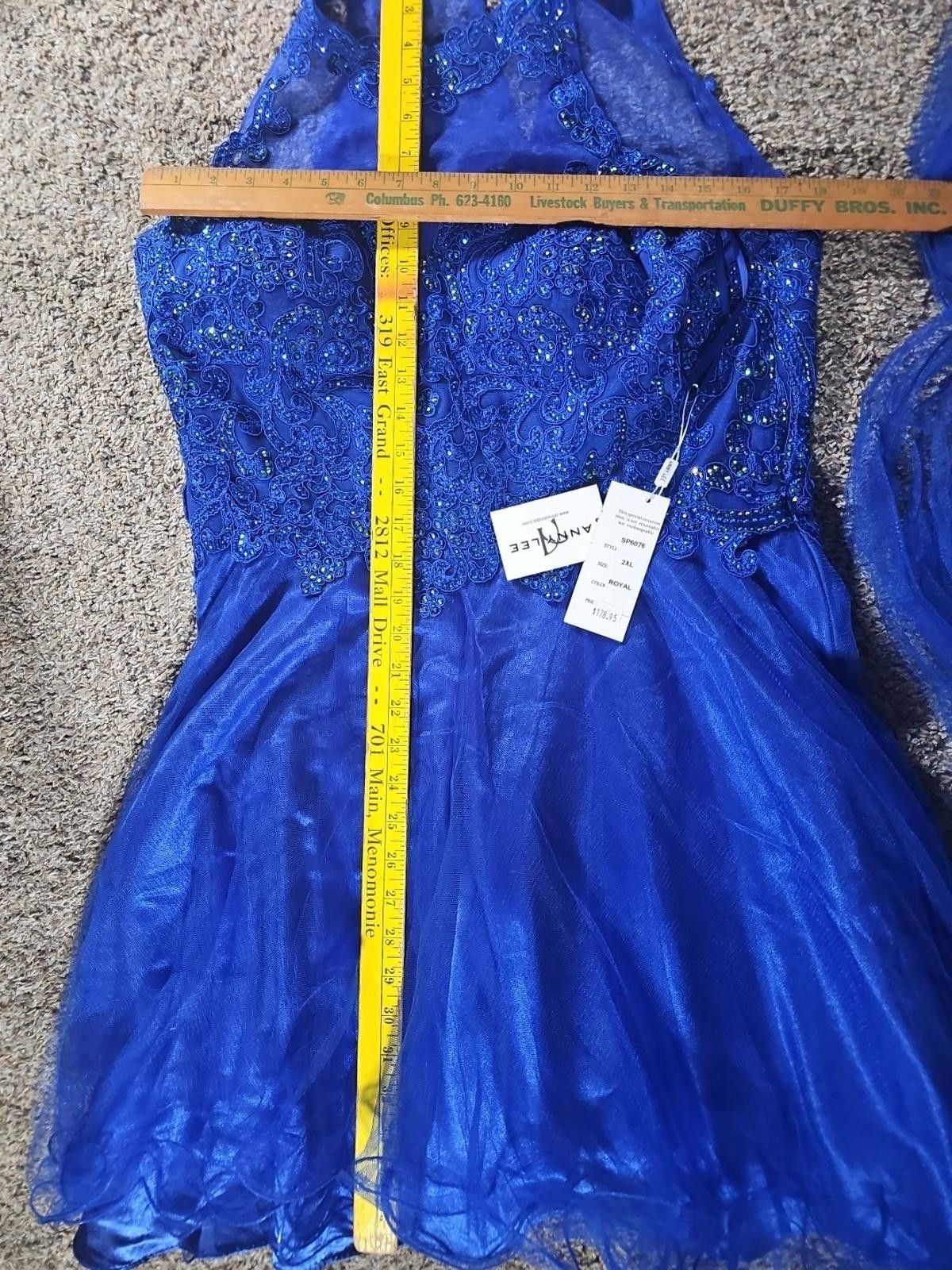 Other Anny Lee Bridal SP6076 2XL Royal Blue Dress Size XXL / US 16-18 / IT 52-54 - 3 Thumbnail