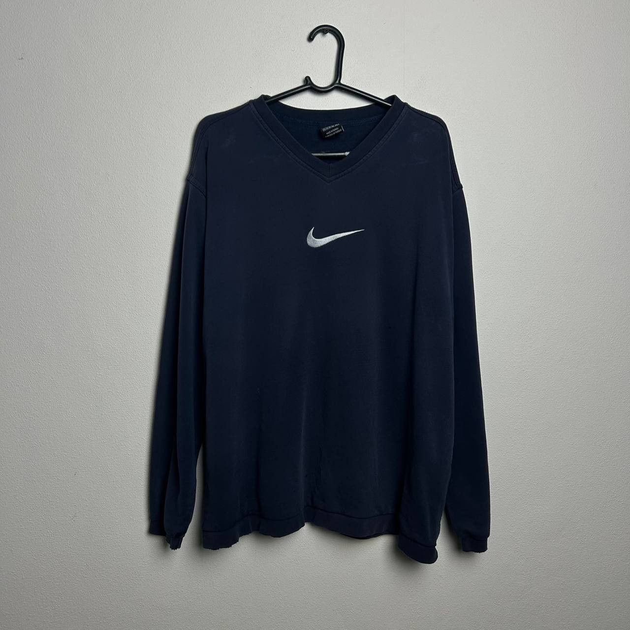 Nike Vintage Nike Big swoosh 90s streetwear distressed sweatshirt Size US M / EU 48-50 / 2 - 1 Thumbnail