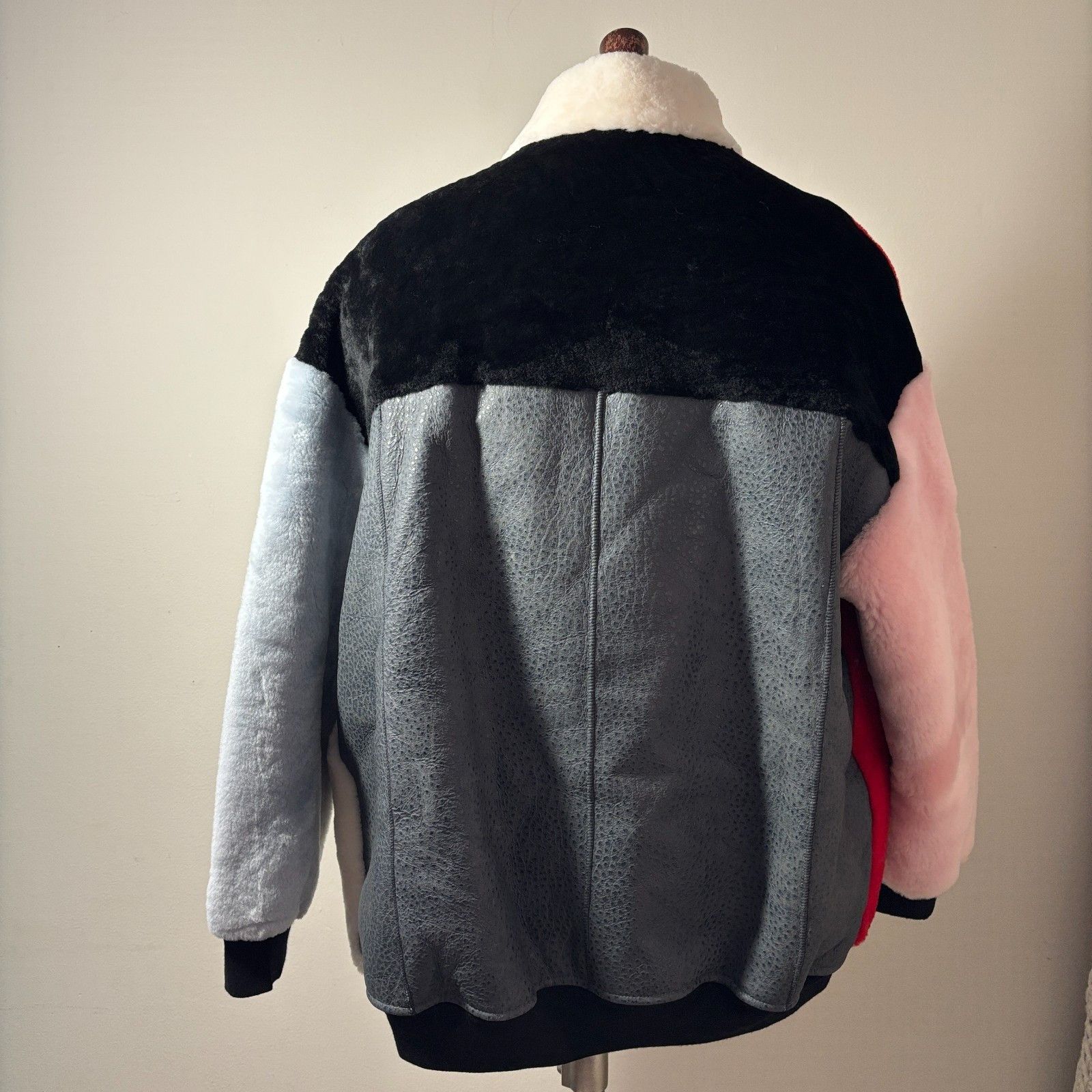 Other Rare Patchwork Shearling Jacket Bomber One Size Fits All NEW Size M / US 6-8 / IT 42-44 - 3 Thumbnail