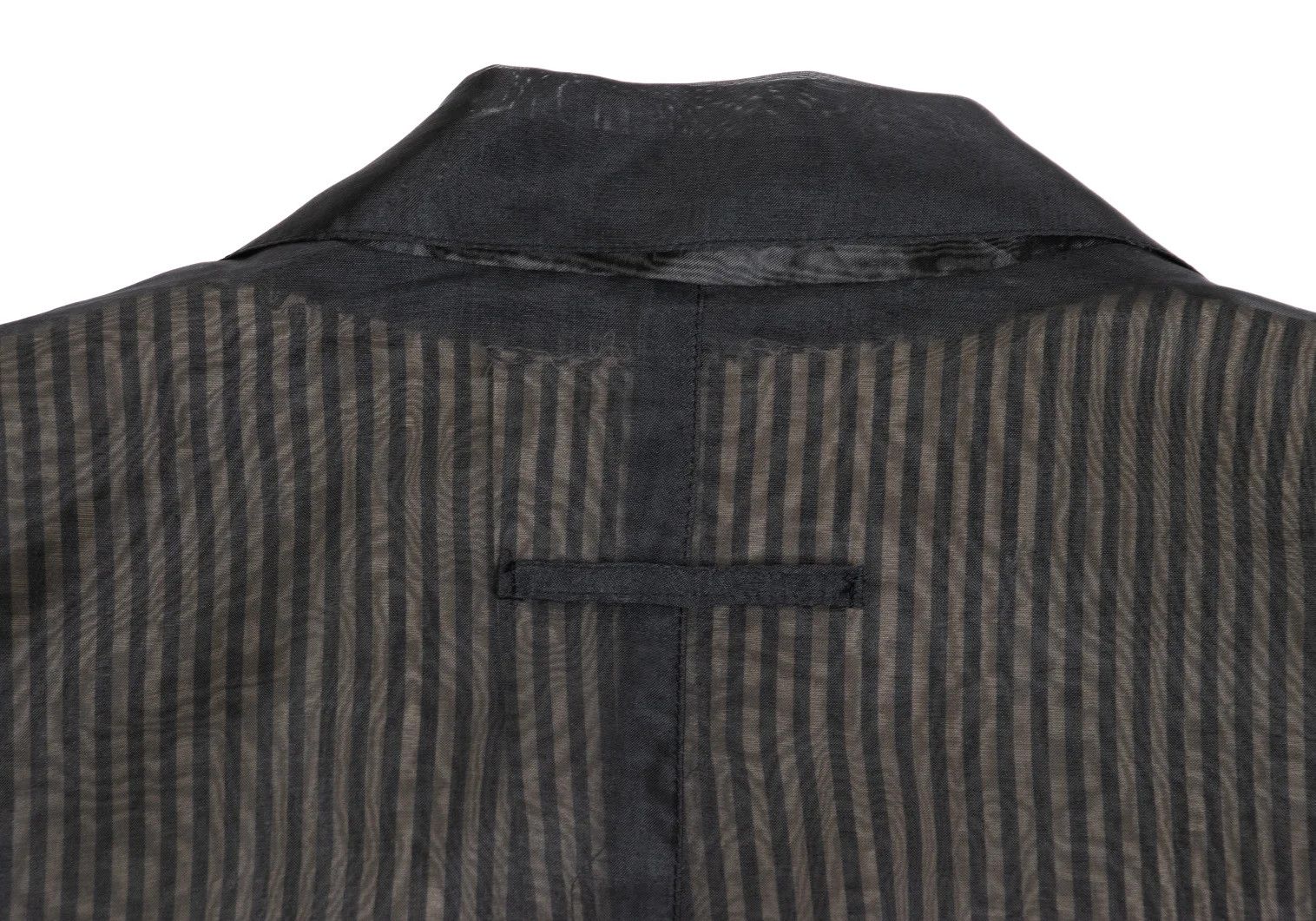 Jean Paul Gaultier Sheer Layered Stripe Jacket in Black and Beige, Size M Size US M / EU 48-50 / 2 - 14 Thumbnail