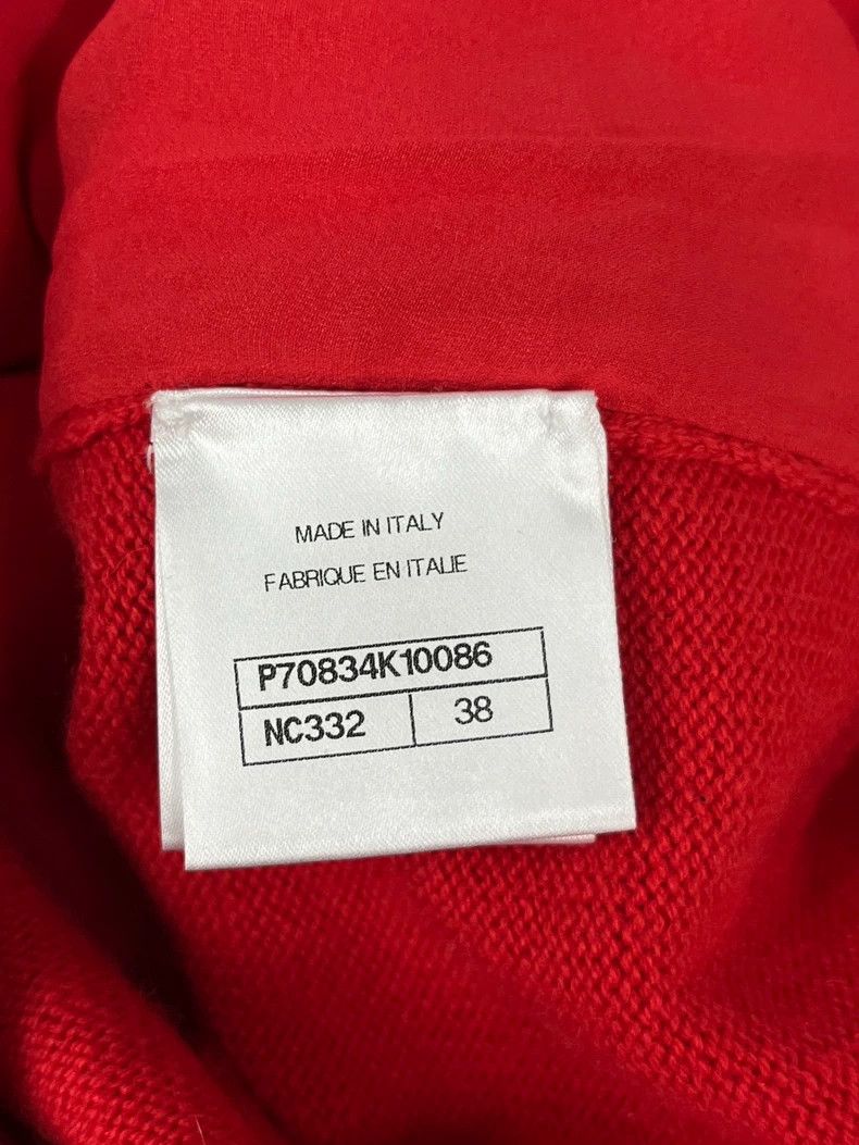 Chanel Chanel Red Heavy Industry Pearl Chain Cashmere Sweater Size XS / US 0-2 / IT 36-38 - 5 Thumbnail