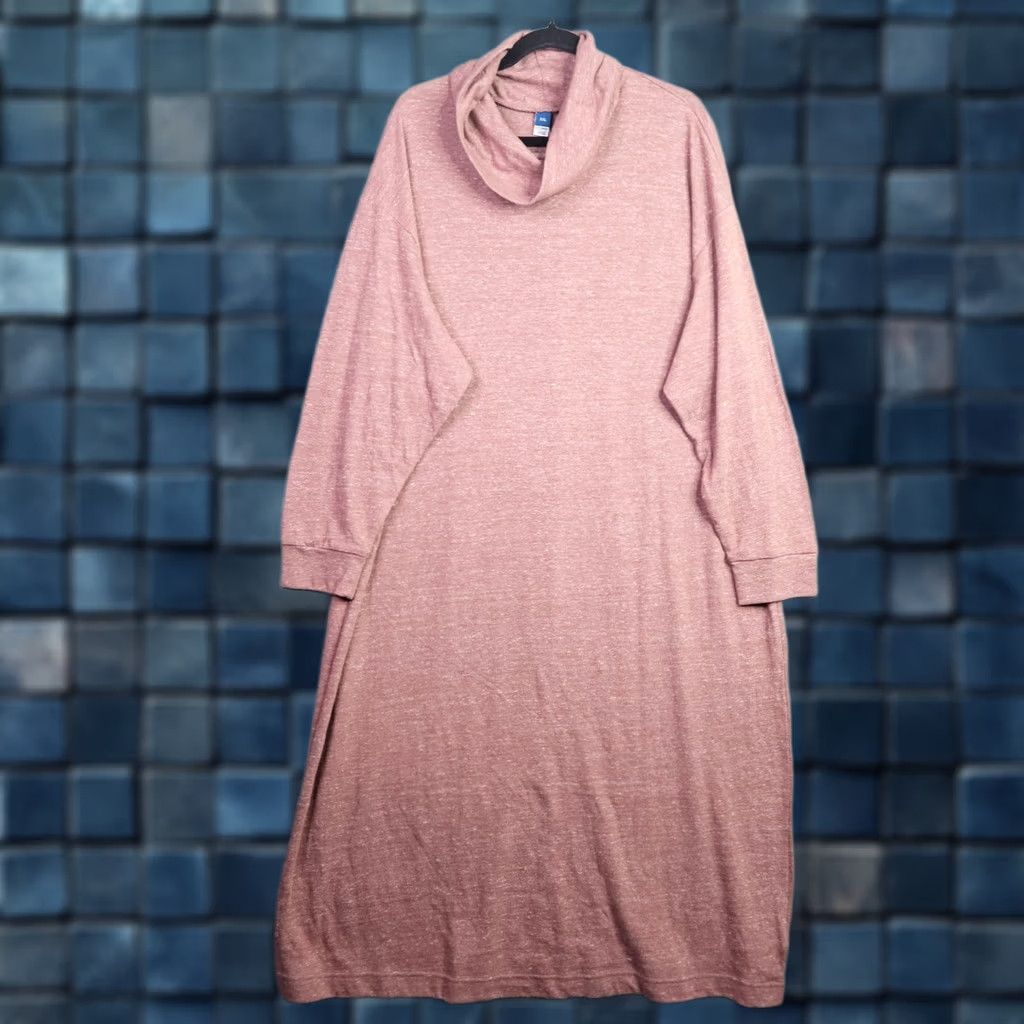 Old Navy Old Navy Quartzit Women's Long-Sleeve Turtleneck Midi Shift Dress XXL Pink Size XXL / US 16-18 / IT 52-54 - 1 Thumbnail