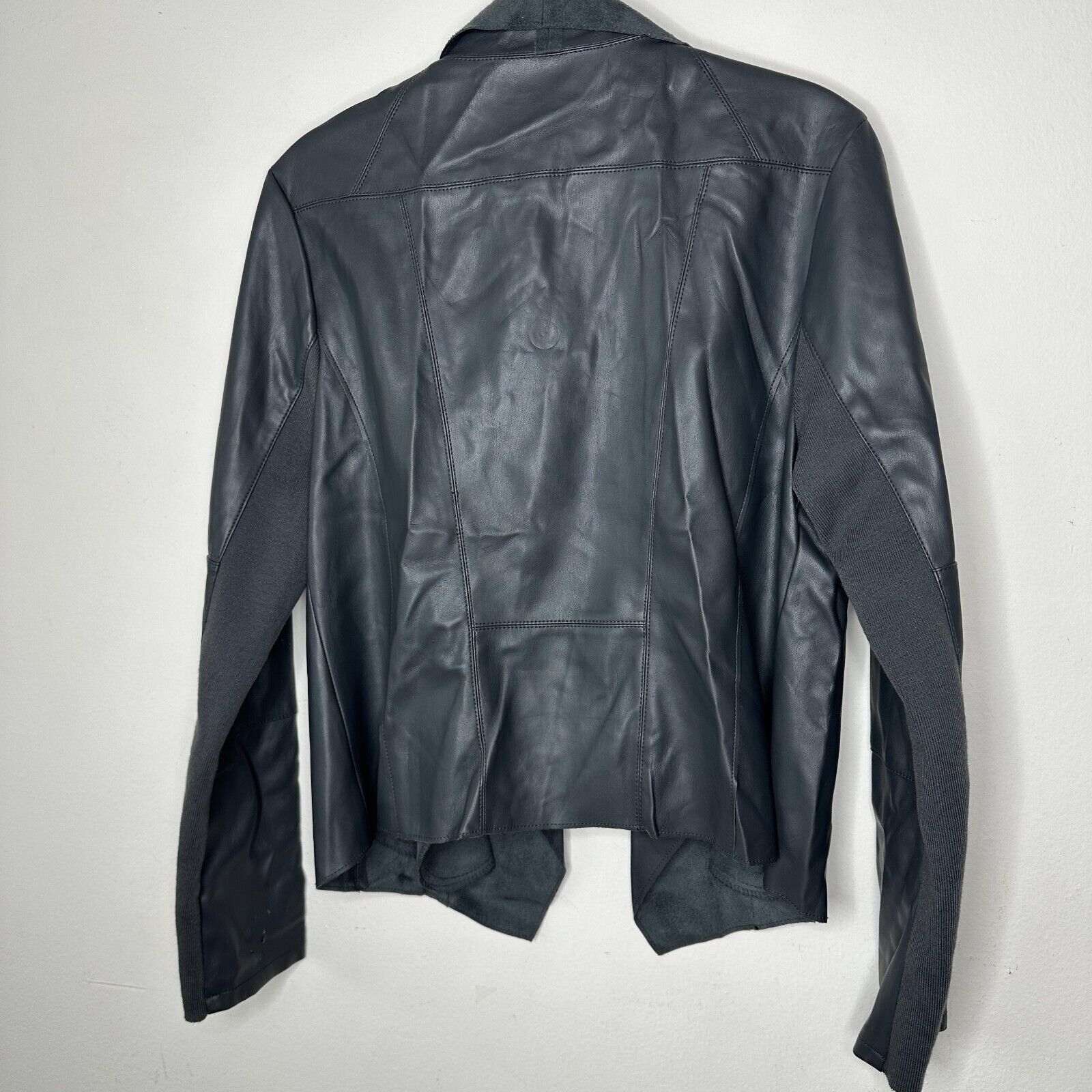 Other Bagatelle Pewter Faux Leather Open Waterfall Jacket Zip M Size M / US 6-8 / IT 42-44 - 3 Thumbnail