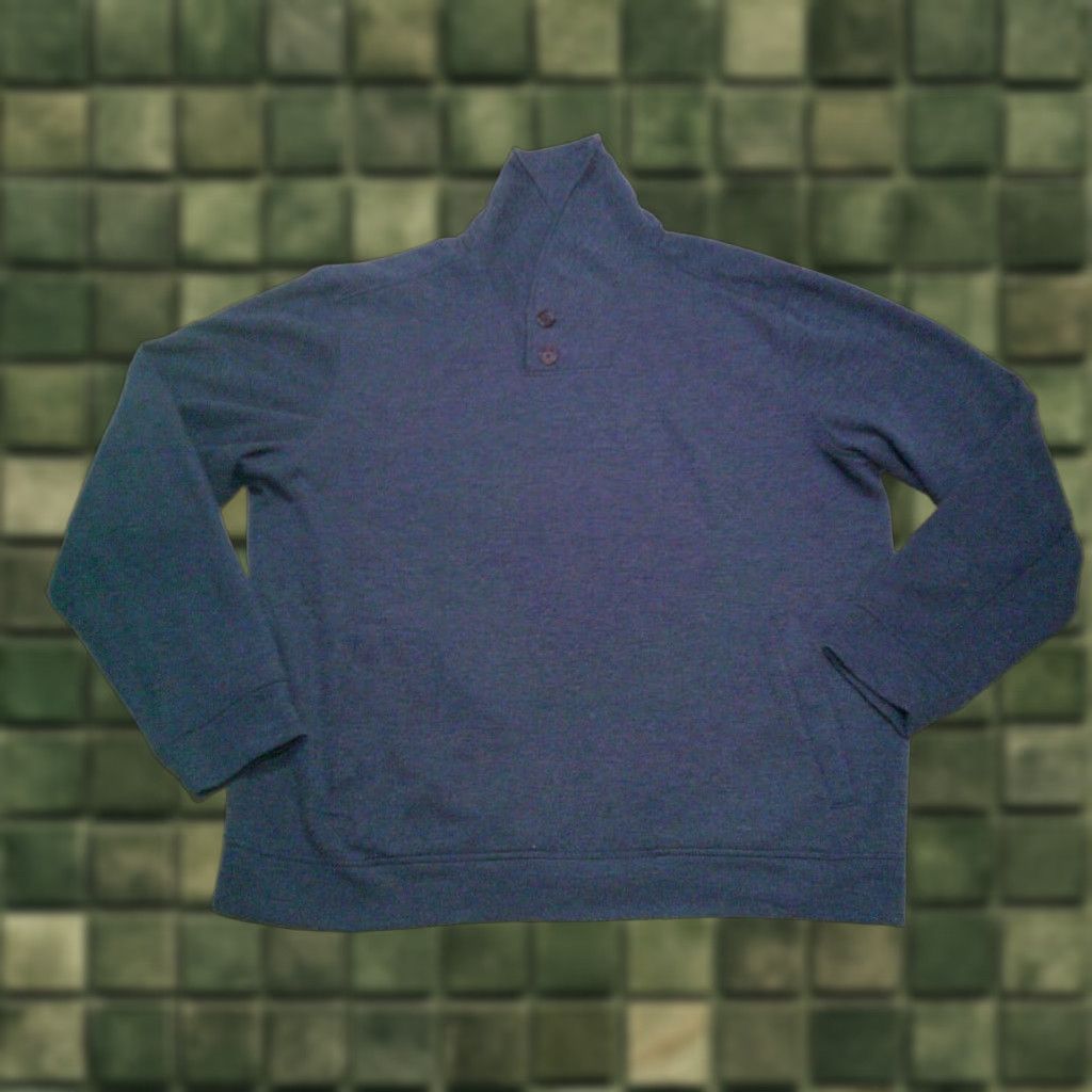 Tommy Bahama Tommy Bahama Sweater Large Blue Pullover Knit Long Sleeve High Neck Casual Beach Classic Golf Lightweight Cotton Blend Logo Mens Size US L / EU 52-54 / 3 - 1 Thumbnail