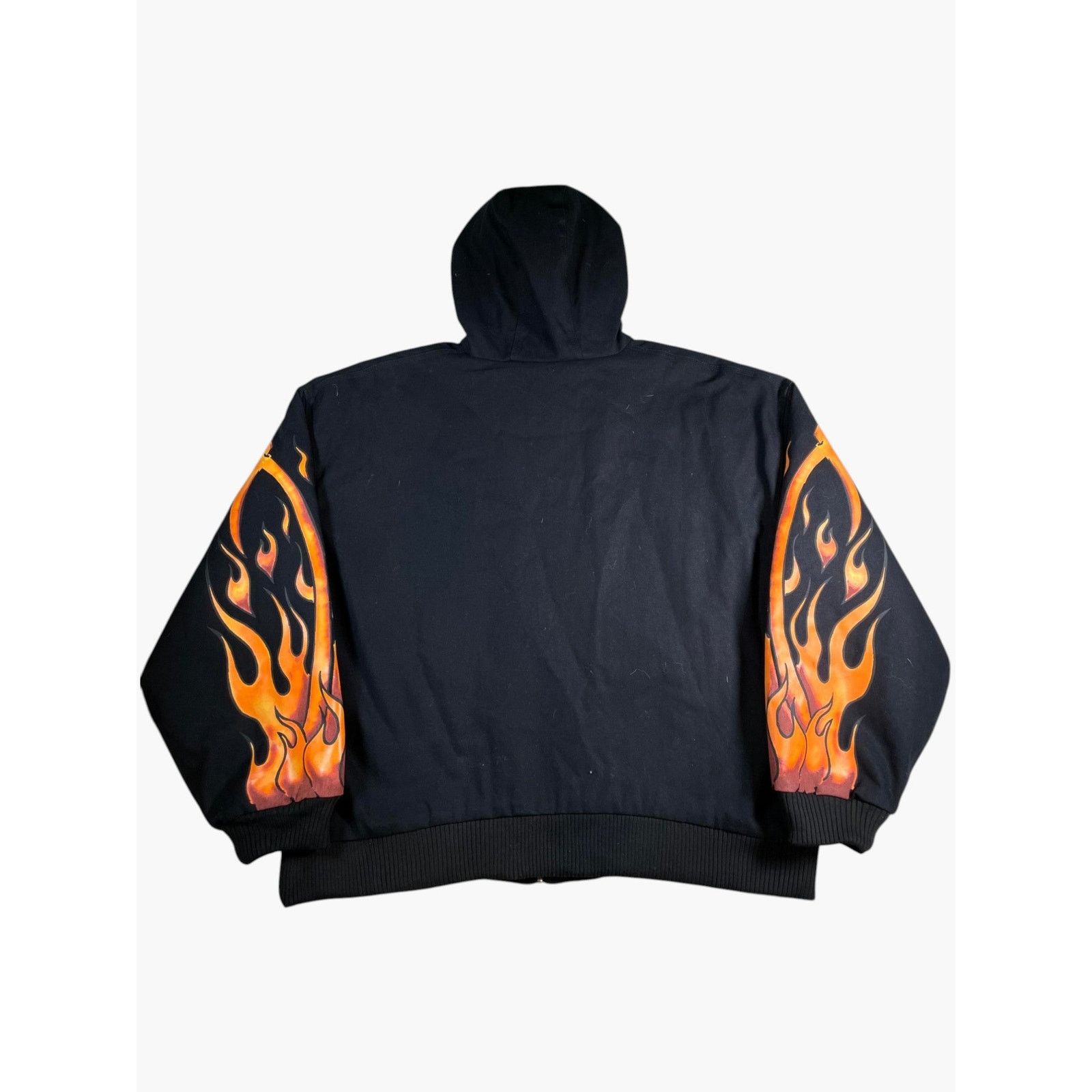 Warren Lotas Warren Lotas Carhartt Flame Black & Orange Jacket Size US XXL / EU 58 / 5 - 2 Thumbnail