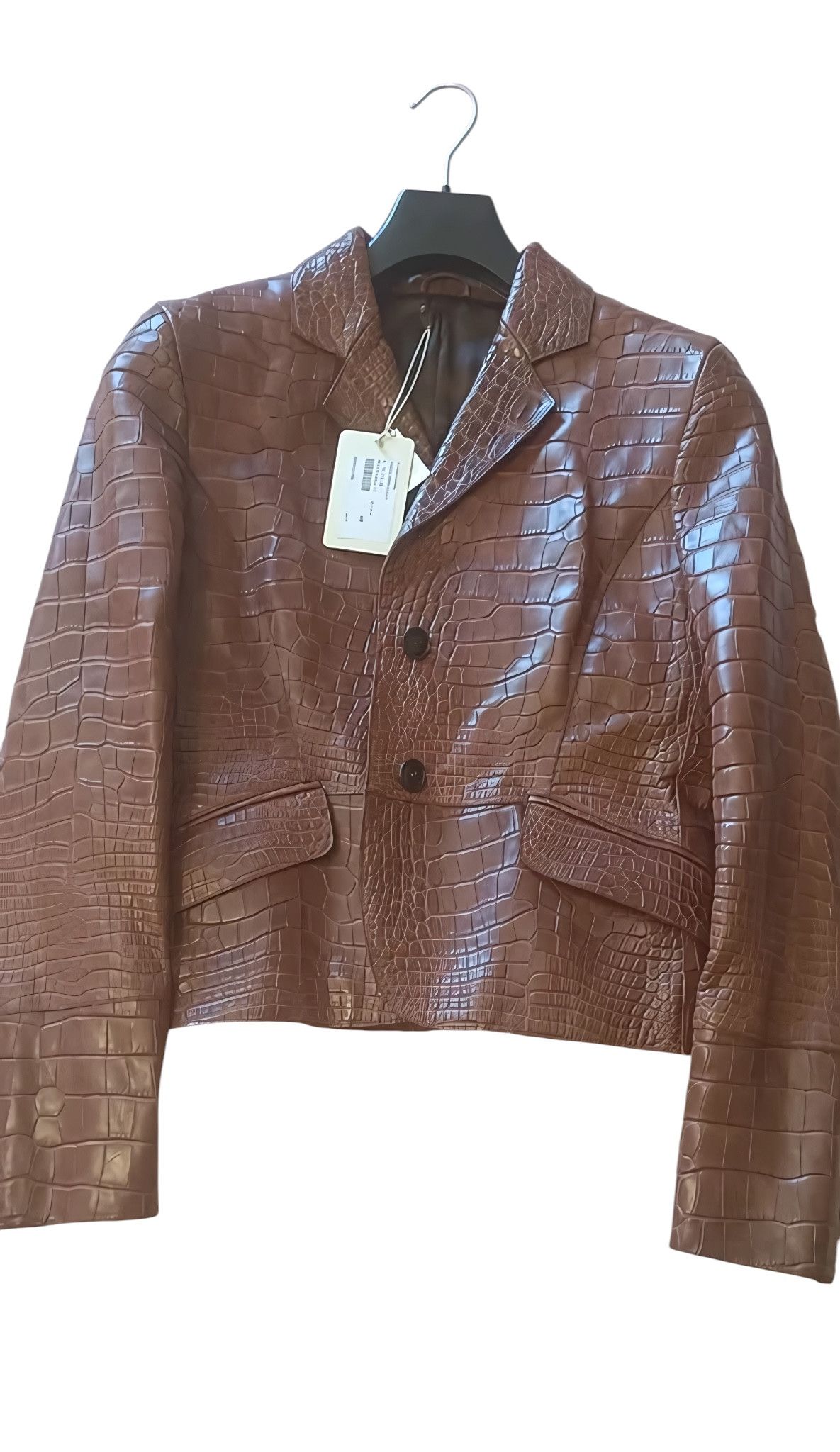 Brioni REAL CROCODILE LEATHER JACKET Size L / US 10 / IT 46 - 1 Thumbnail